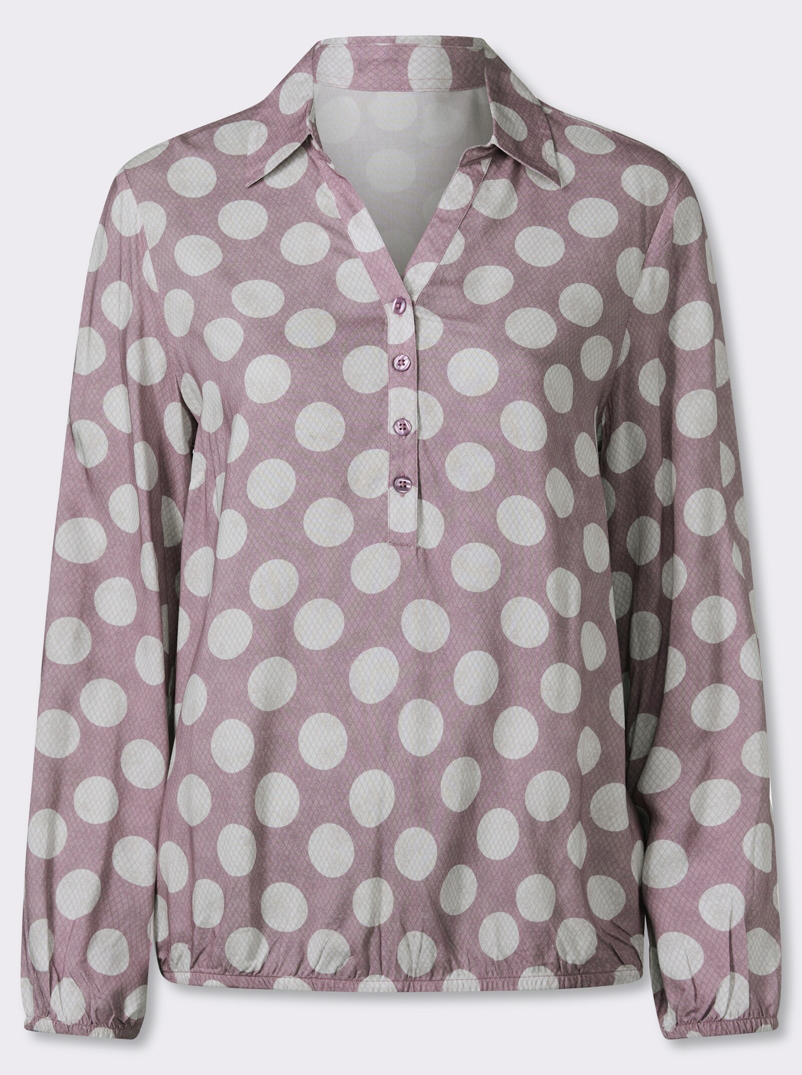 Druckbluse - mauve-bedruckt