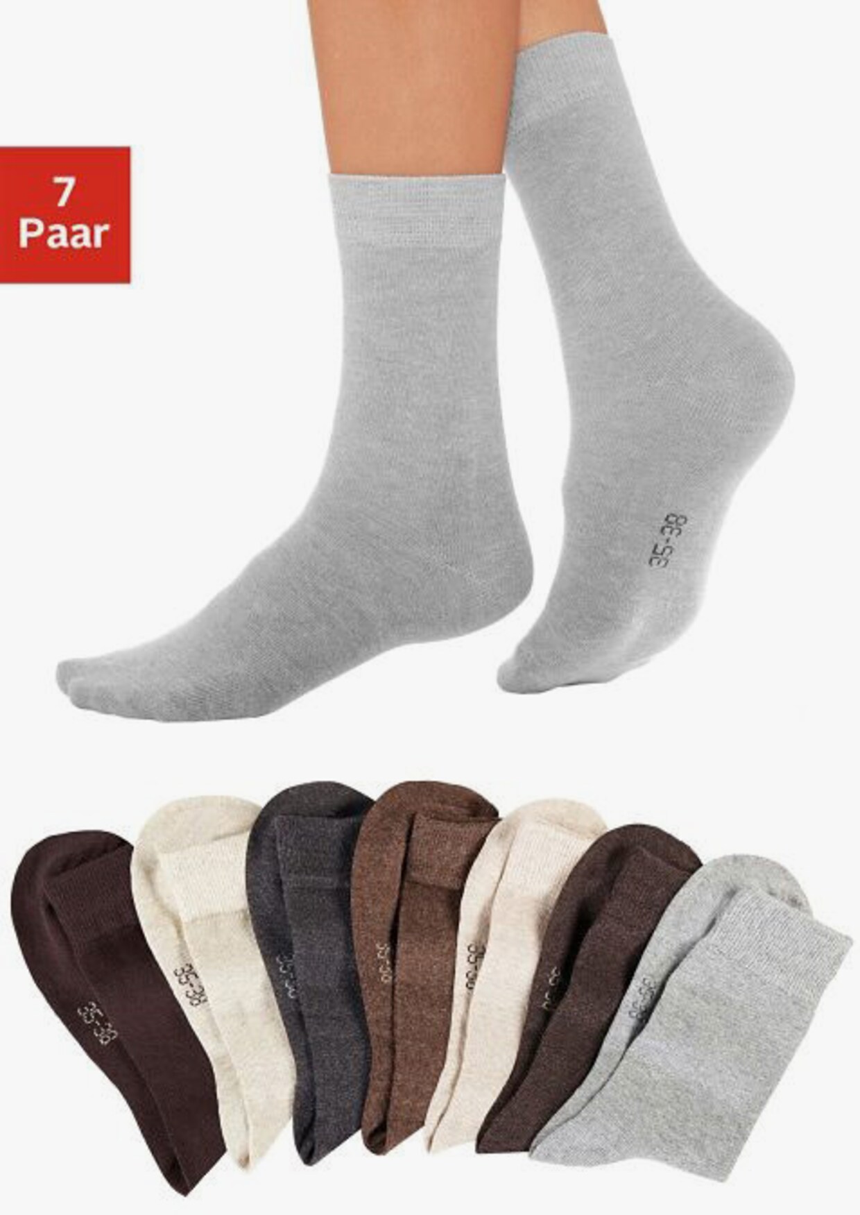 Lavana Basicsocken - braun