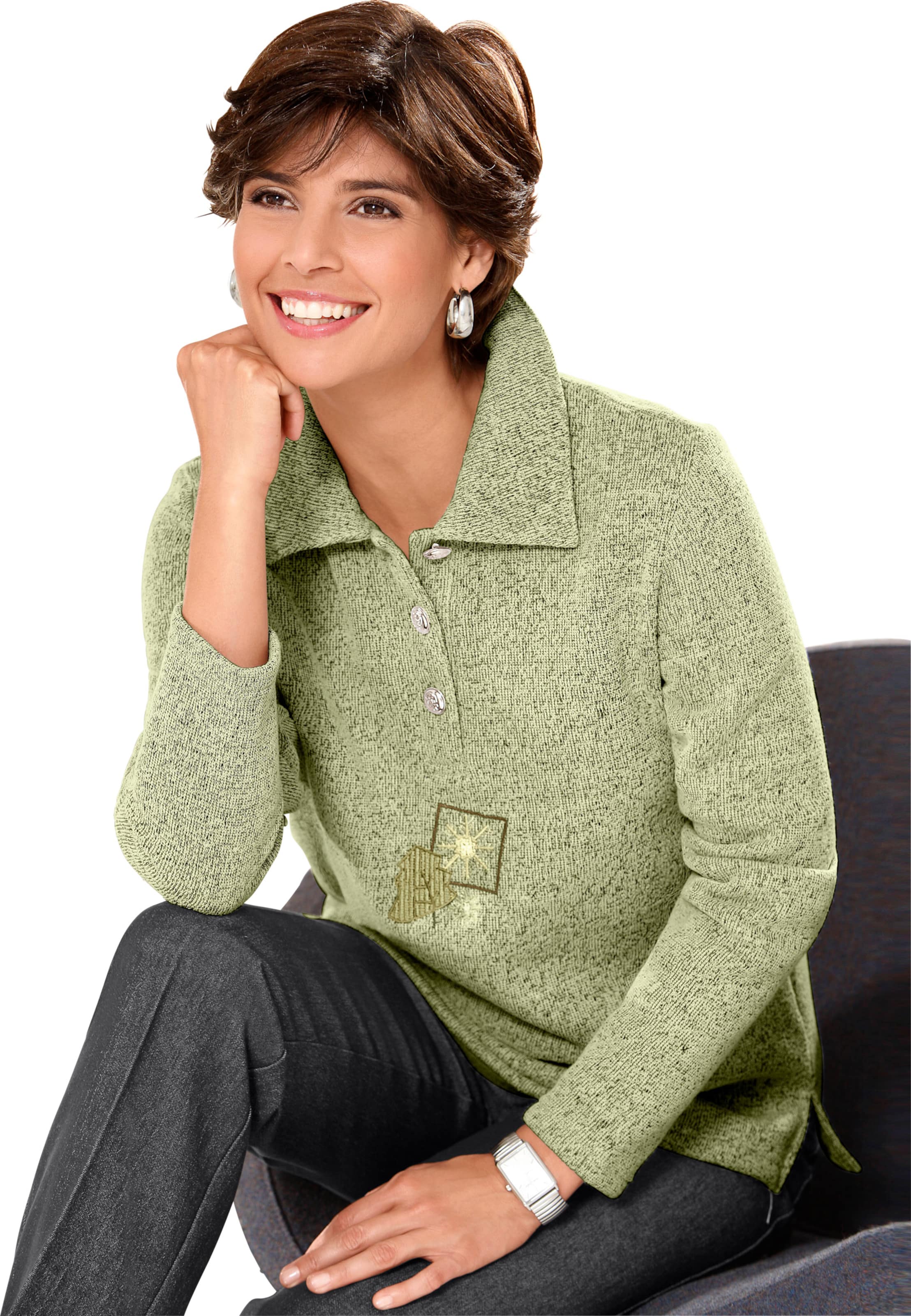 Thumbnail - Langarm-Poloshirt