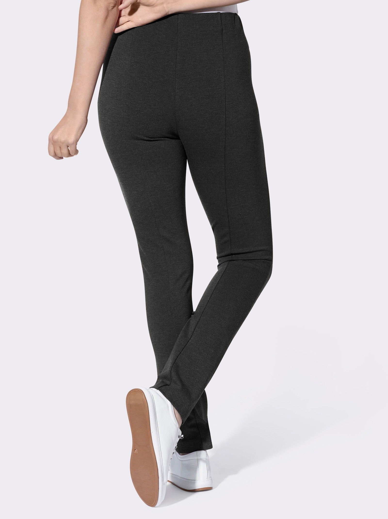 heine Jerseyhose mit Dehnbund - graphit-meliert