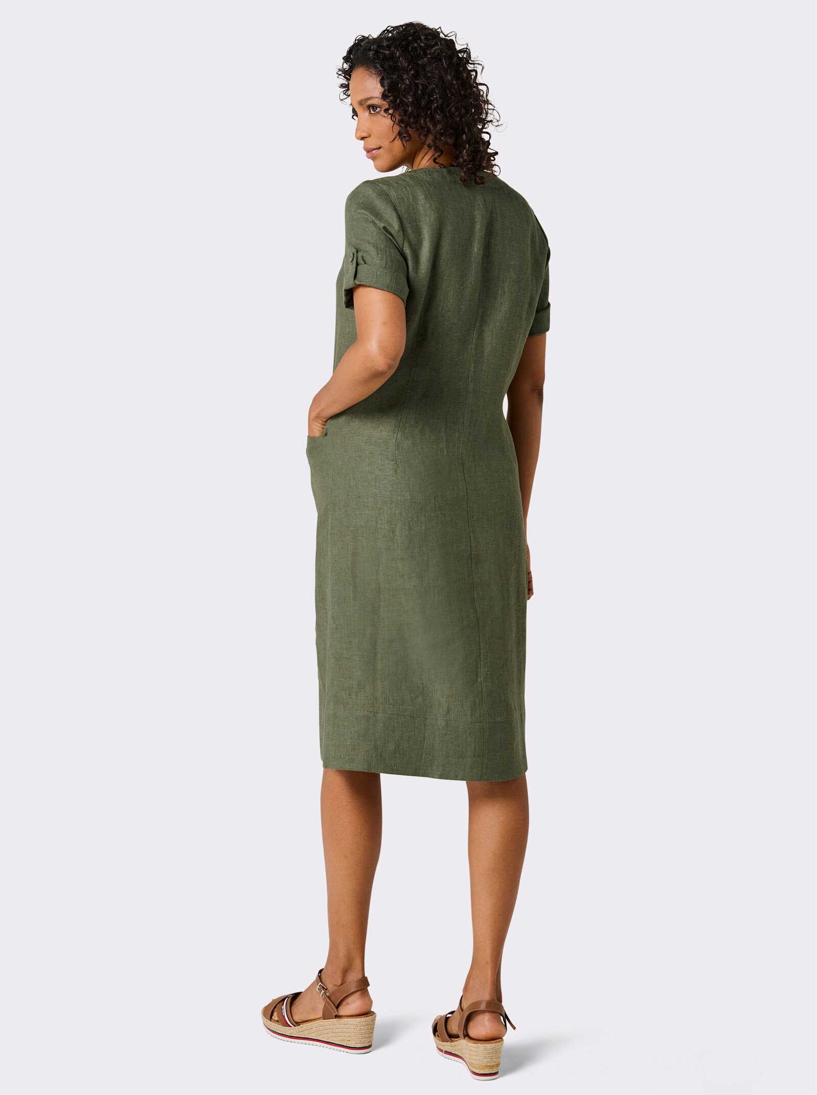 CREATION L PREMIUM Sommerkleid - khaki-meliert