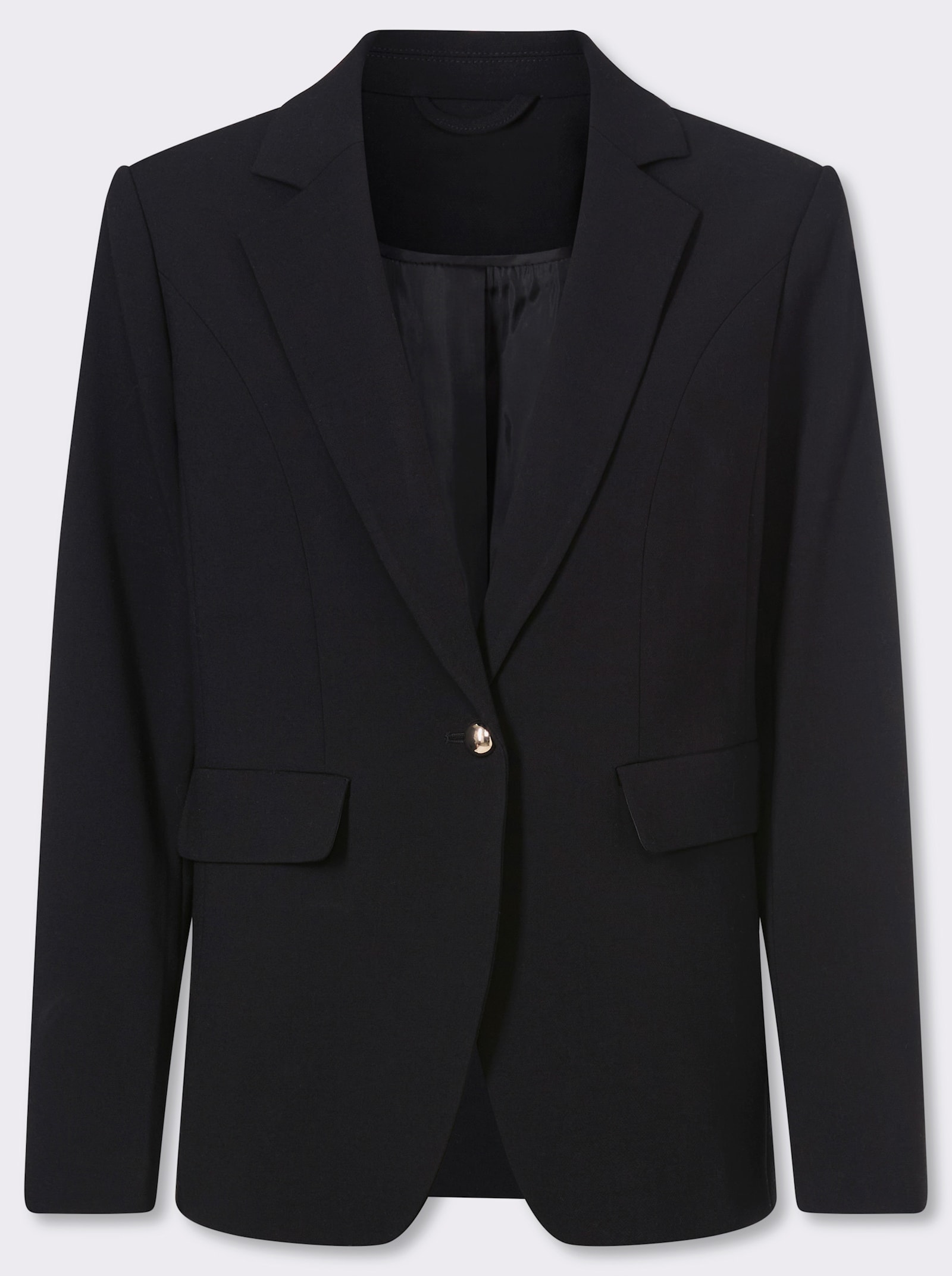 heine Blazer met schoudervulling - zwart