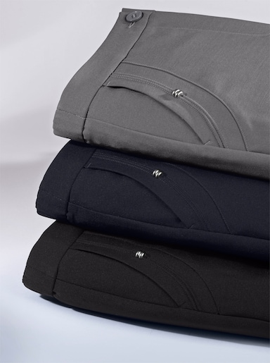 Broek met sierelement op de zakken - marine