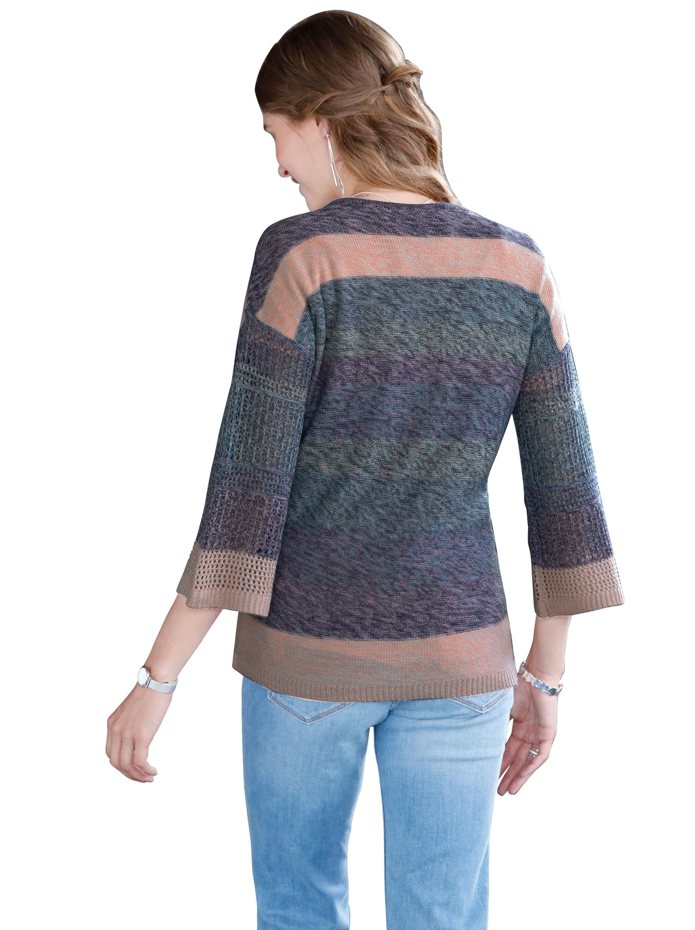 Strickjacke - jeansblau-meliert