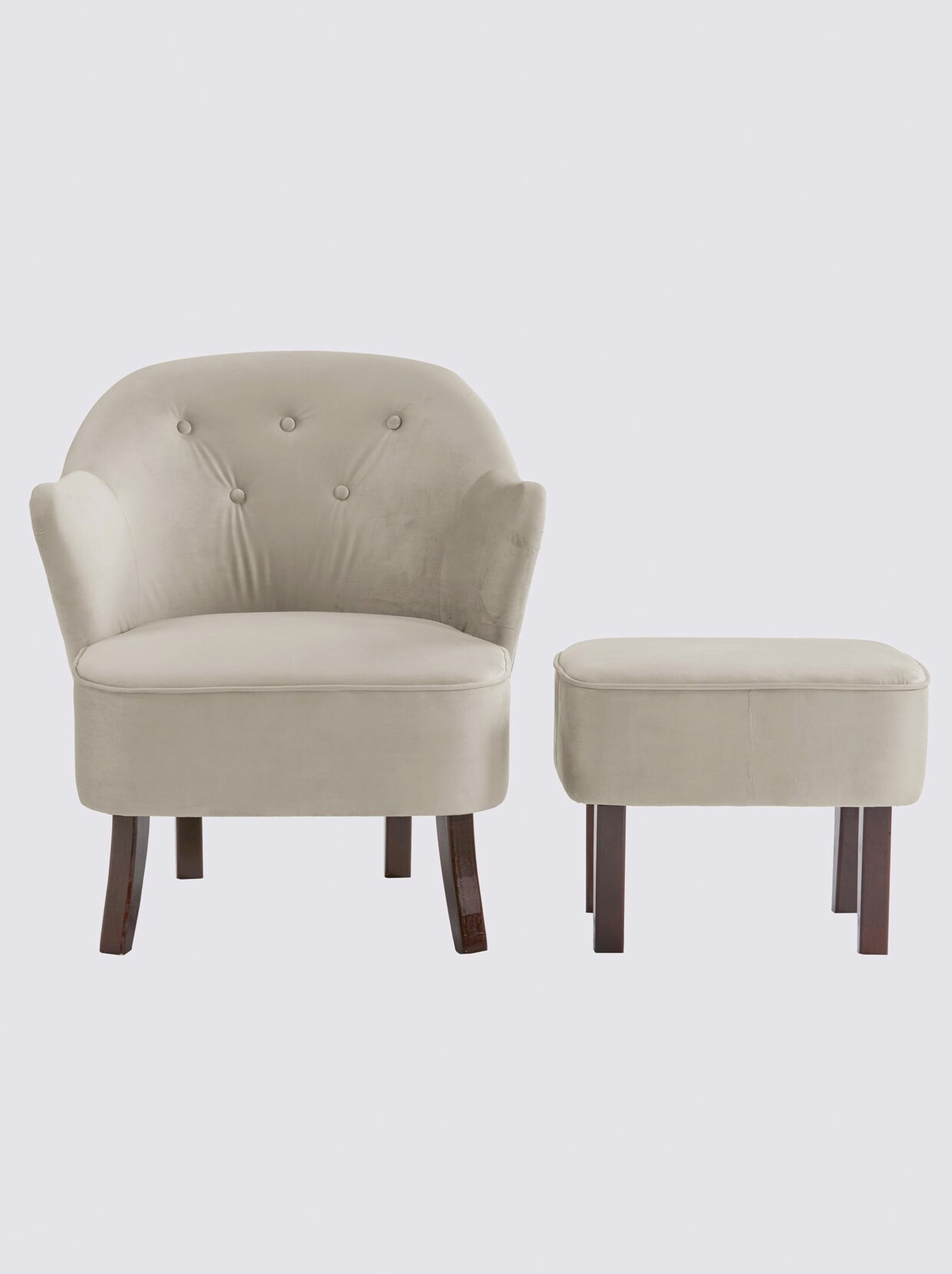 heine home Sessel+Hocker - ecru
