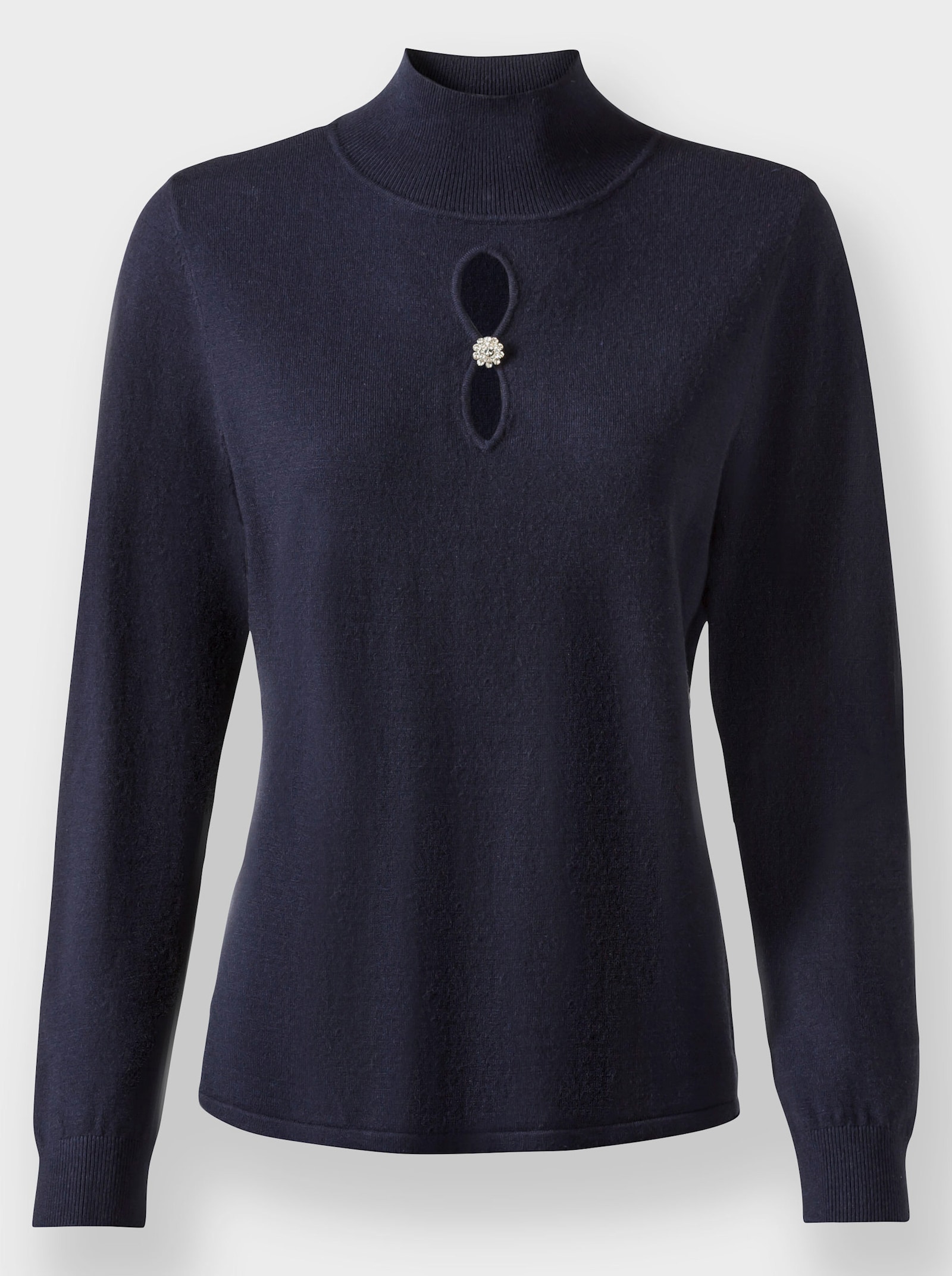 heine Feinstrickpullover mit Cut-Outs - marine