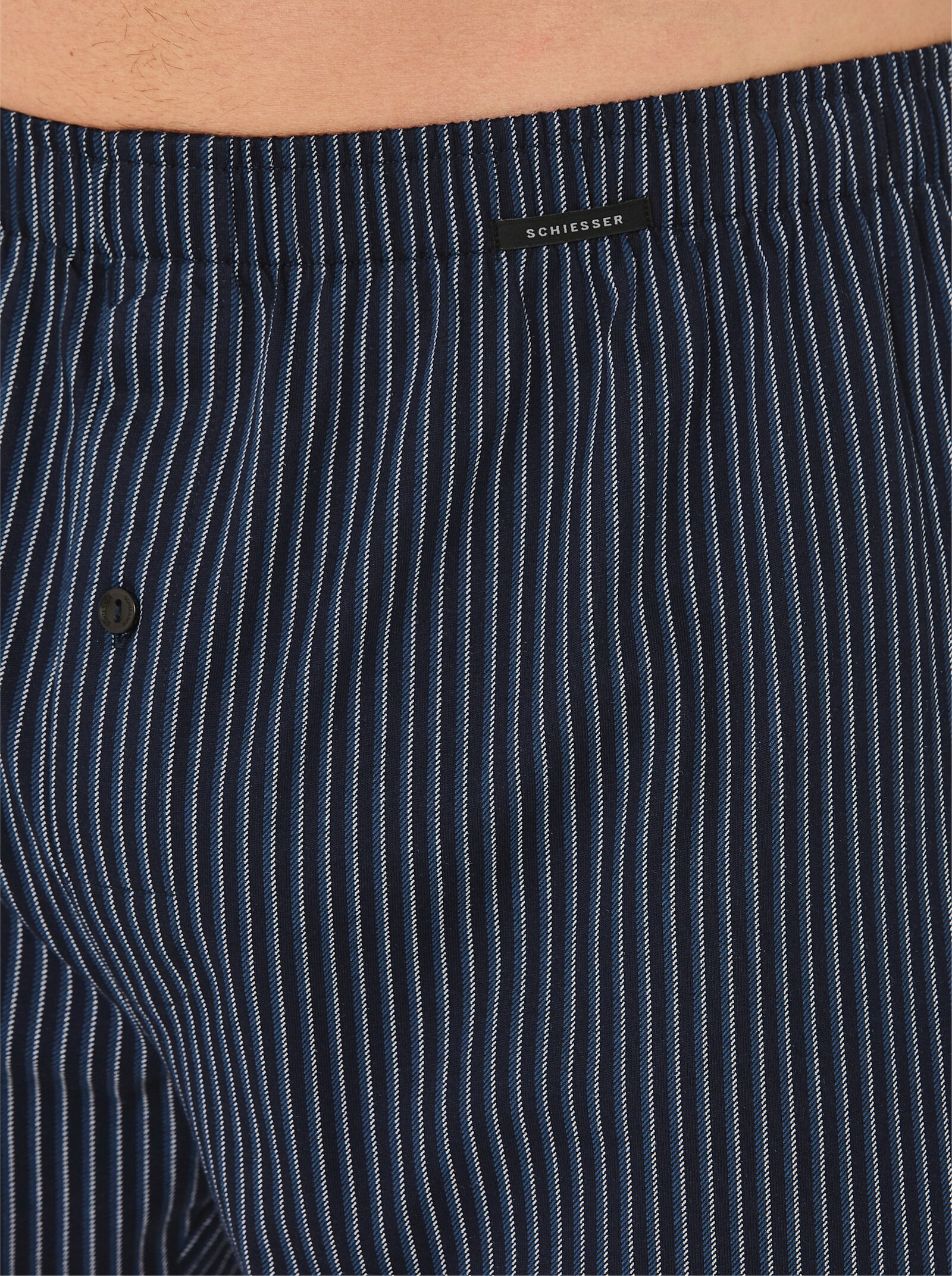 Schiesser Boxershorts mit Streifen - marine + marine-weiß-gestreift