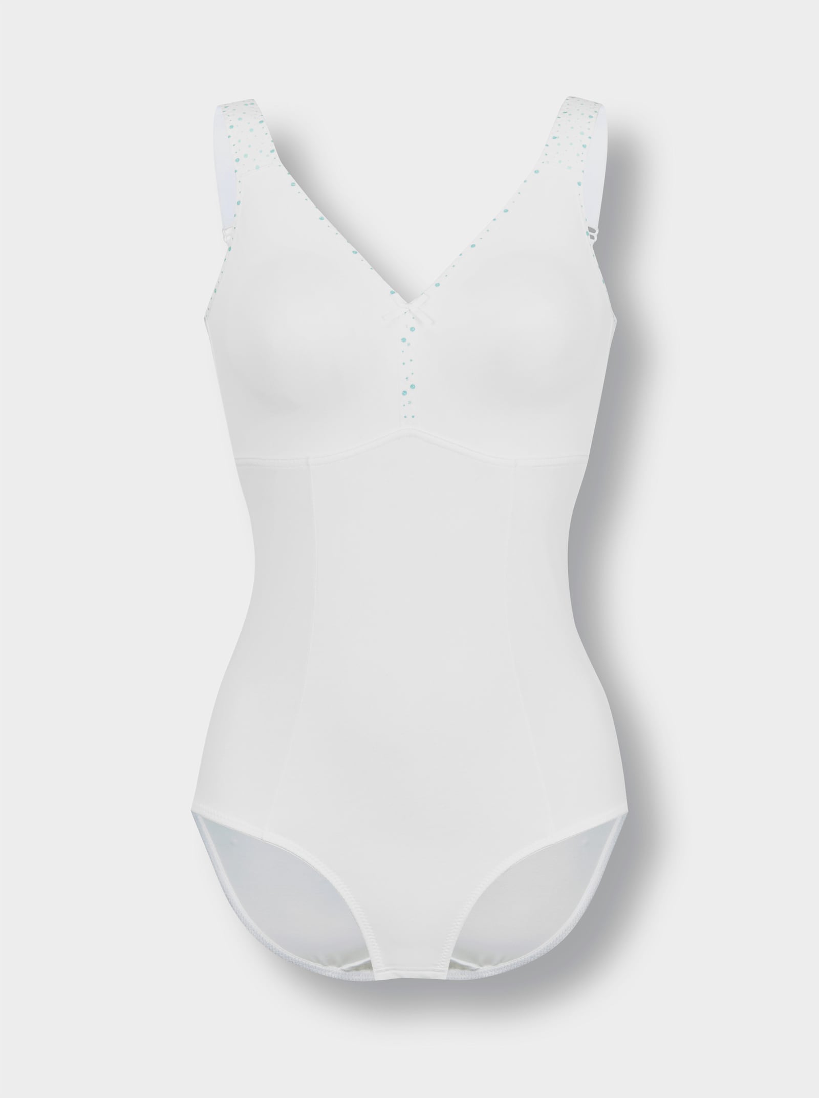 wäschepur Body ohne Bügel - weiß-mint-bedruckt