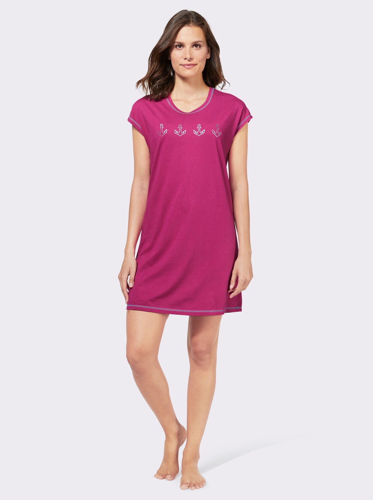wäschepur Slaapshirts - lagune + fuchsia