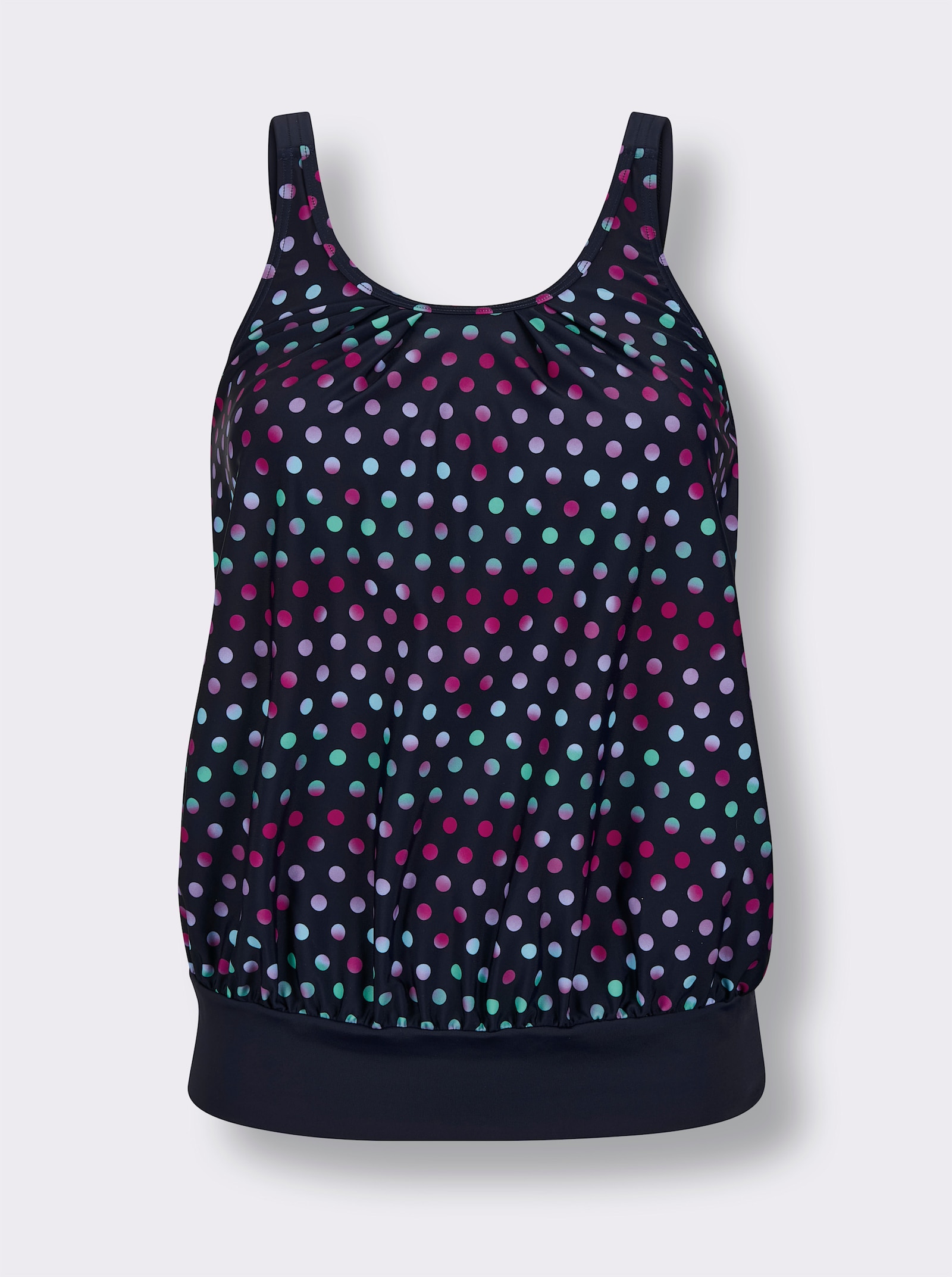 feel good Oversized-Tankini-Top - marine-magenta-bedruckt