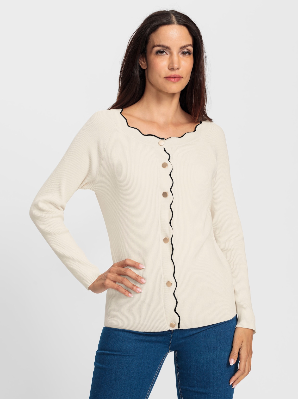 heine Strickjacke - champagner