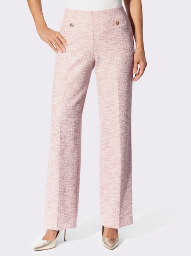 Marlene-Hose in Bouclé-Qualität - rosenholz