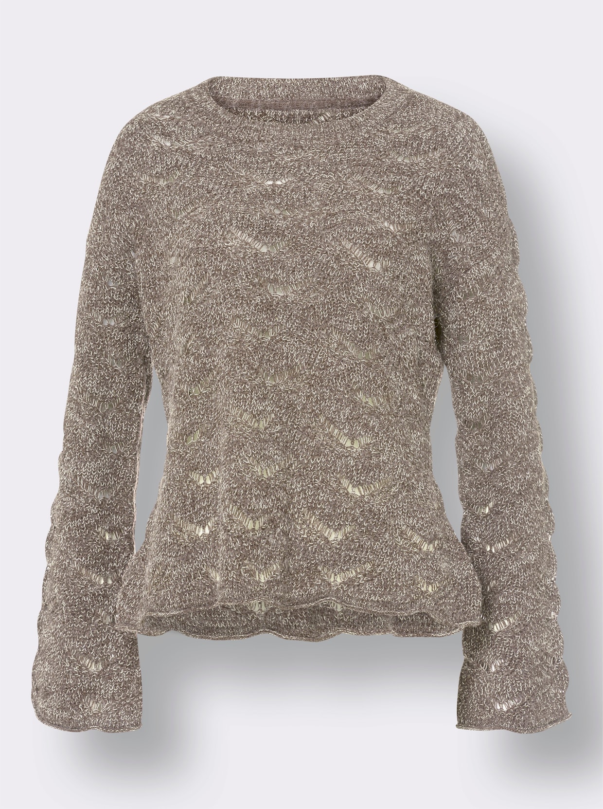 heine Ajourpullover - sesam/ecru gemêleerd