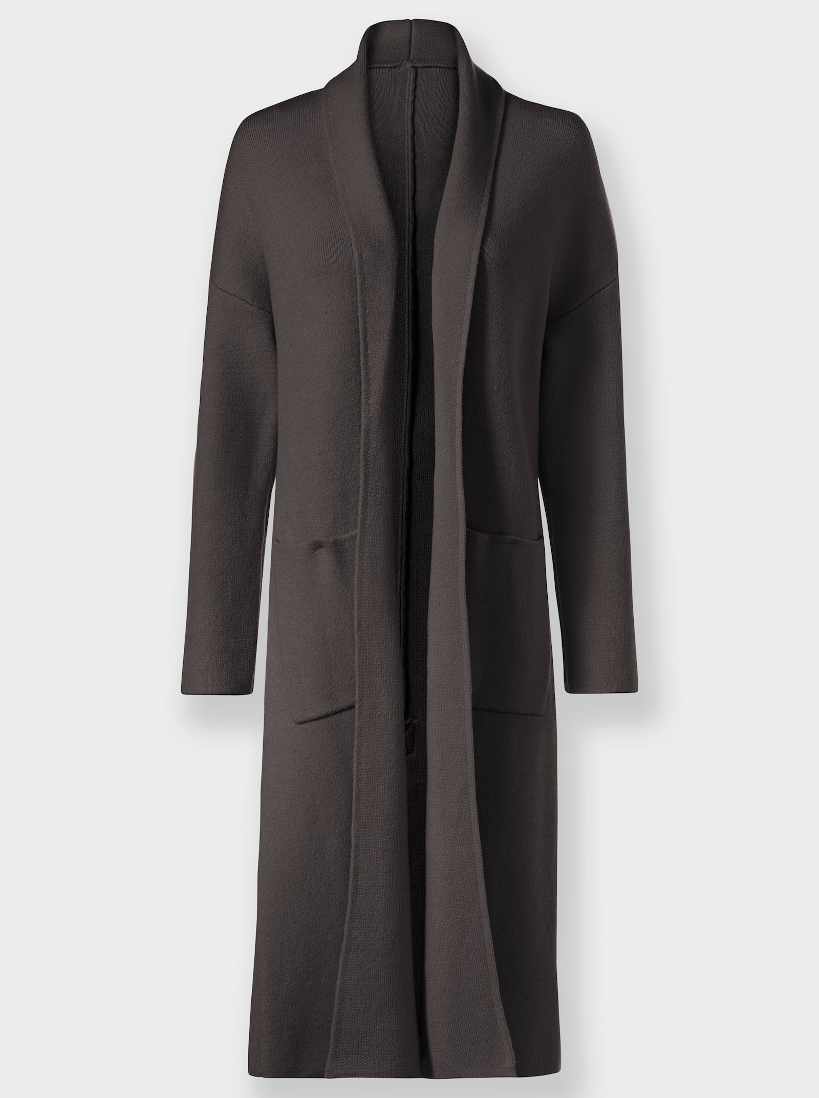 heine Strickmantel mit Schalkragen - graphit