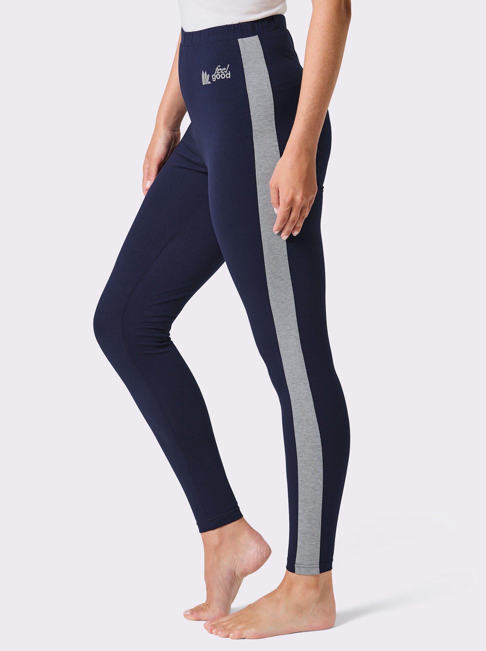 feel good Leggings - marine-steingrau