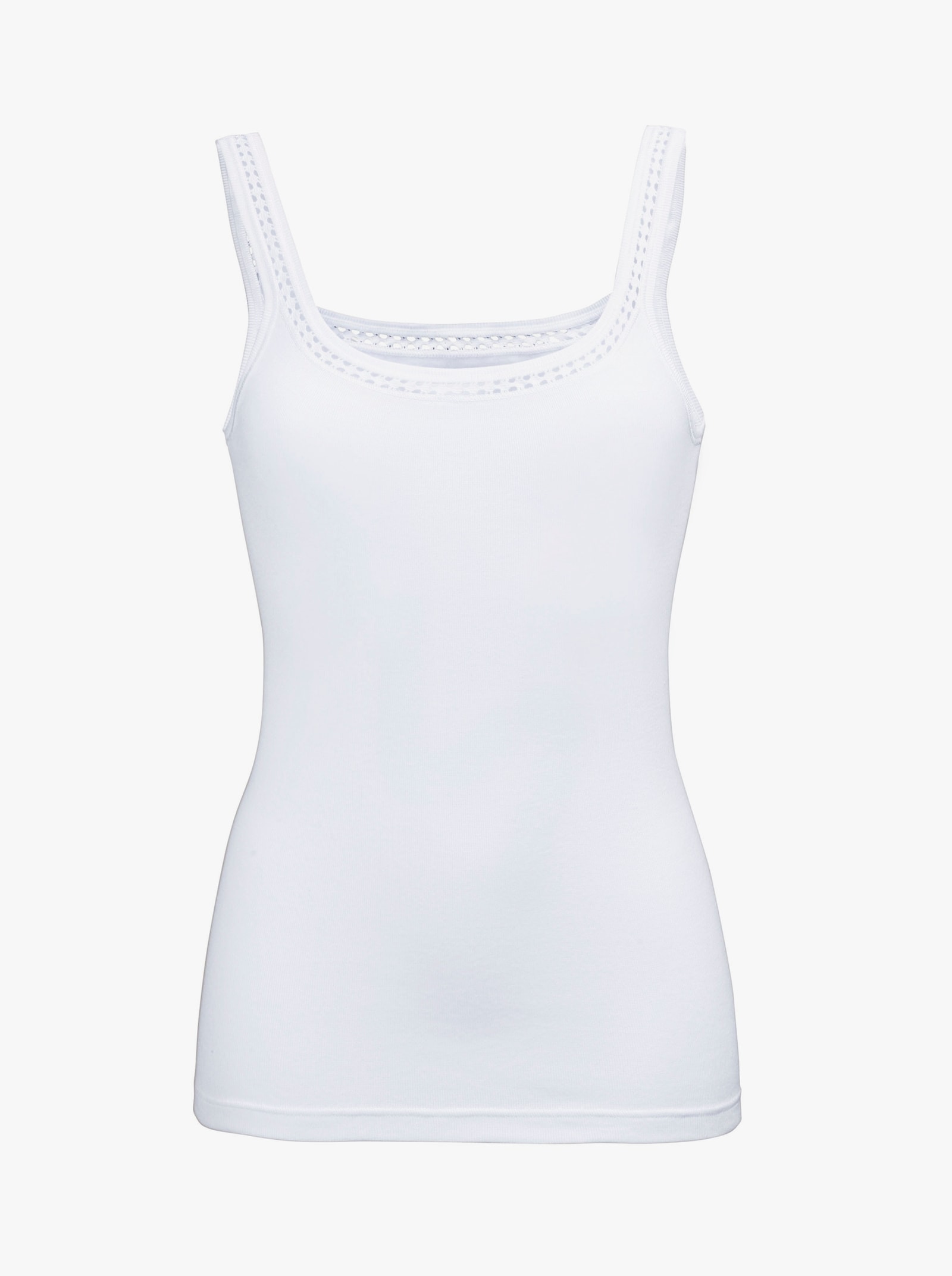 conta Hemd met ajourkant - wit