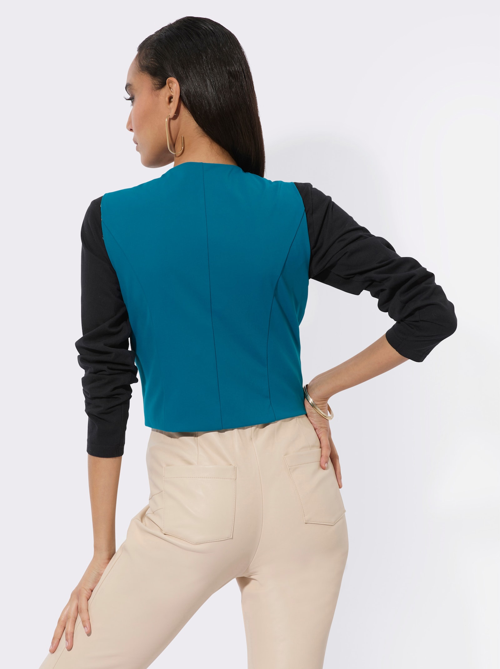 Anzugweste mit spitz zulaufendem Saum - aquapetrol