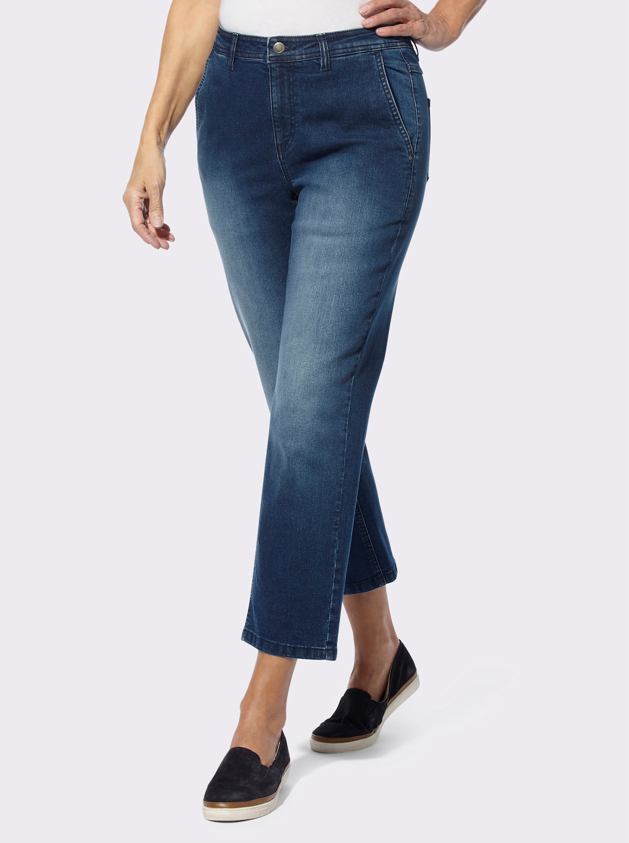 7/8-Jeans - blue-stone-washed