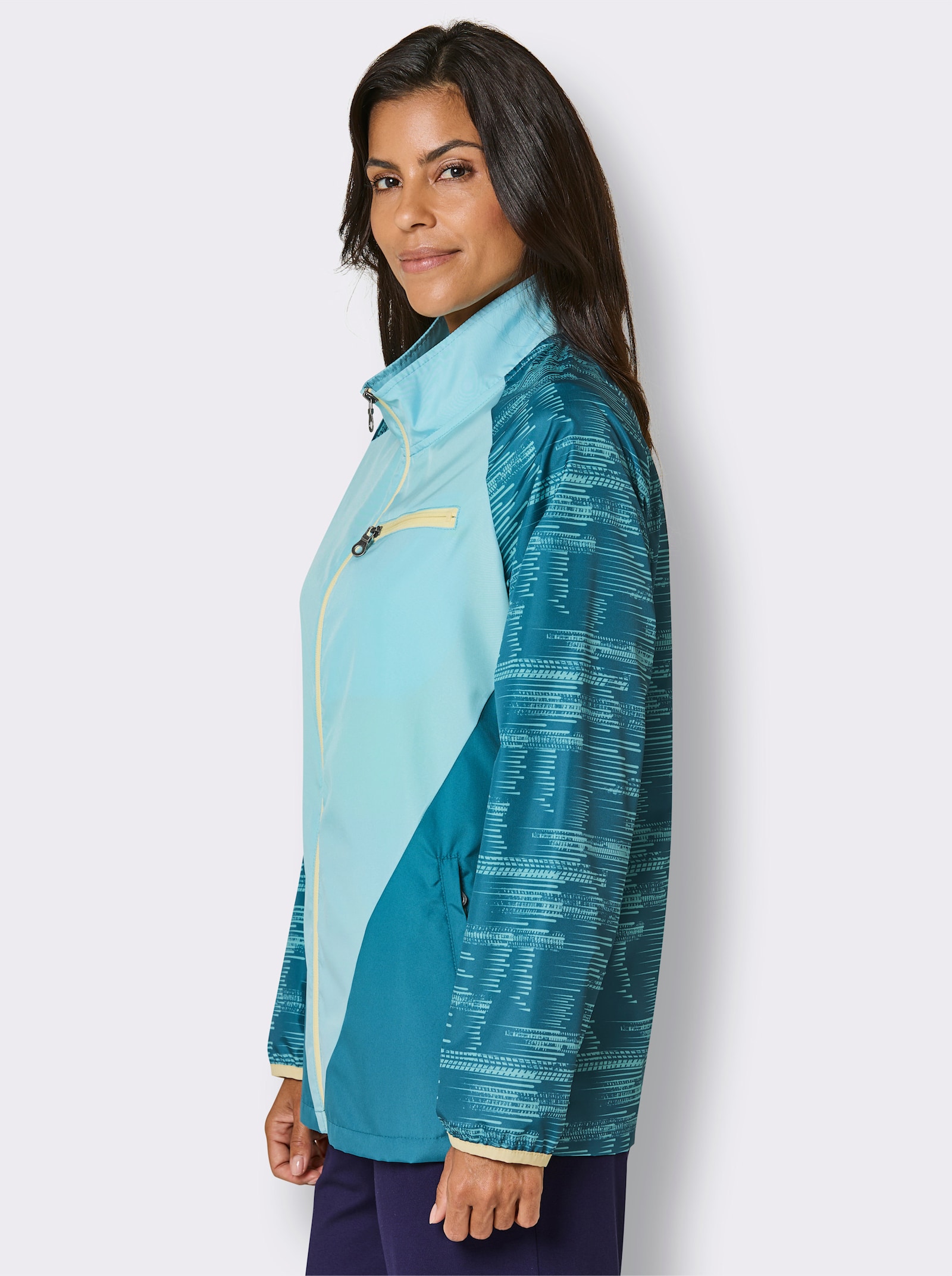 Funktionsjacke mit Reißverschluss-Brusttasche - aquapetrol