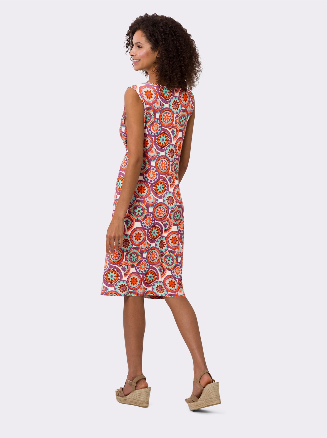heine Robe imprimée - orange-bleu-vert imprimé