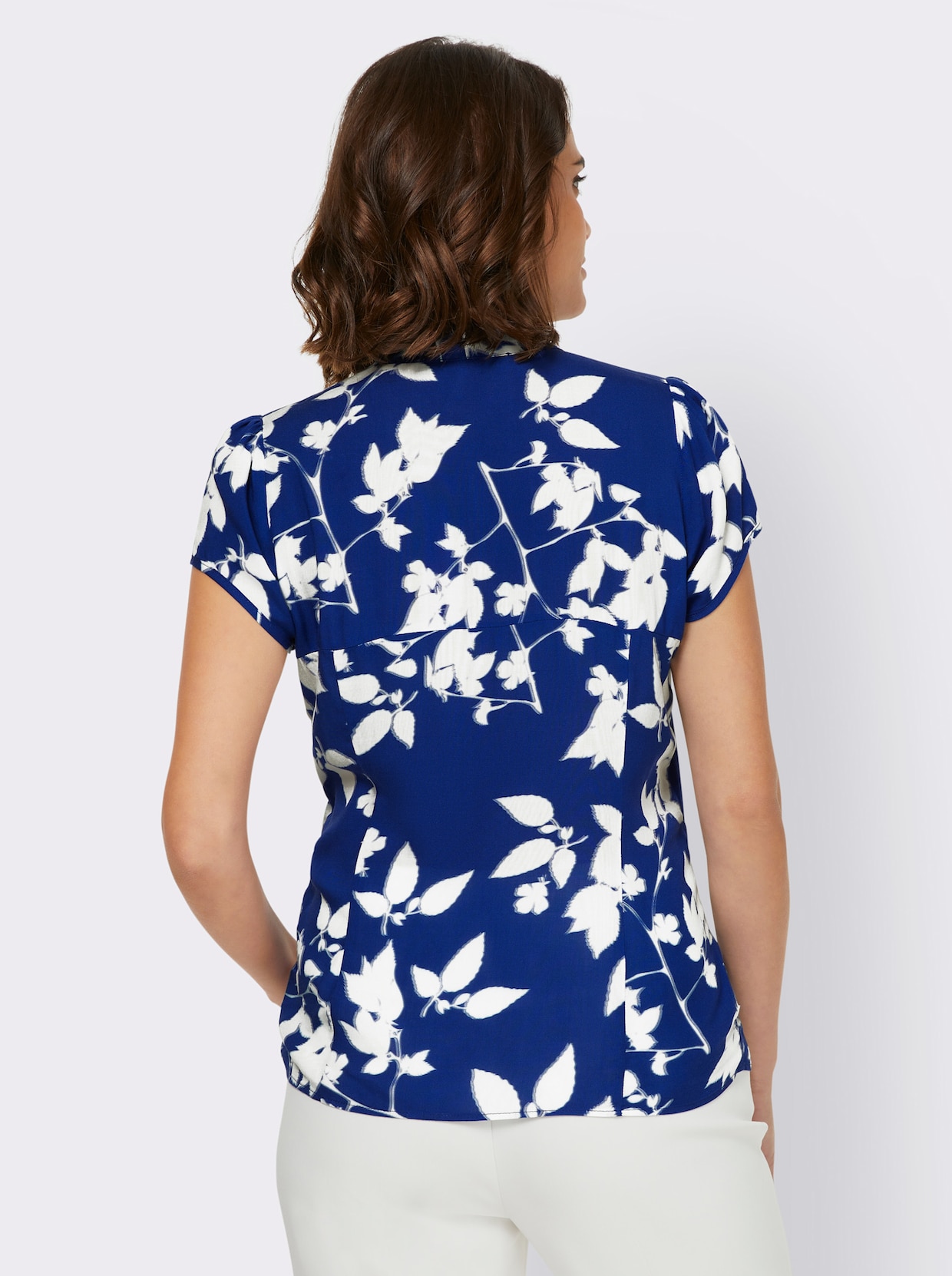 heine Blouse met print - koningsblauw/wit bedrukt