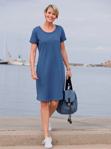 Sweatkleid - jeansblau