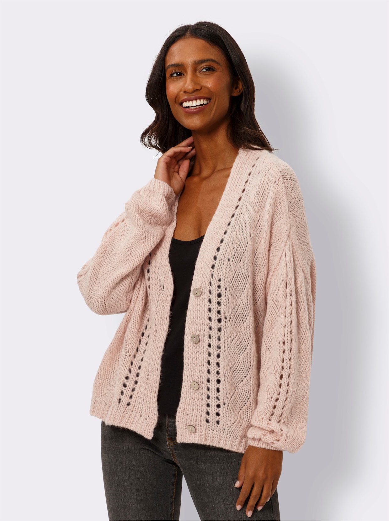 heine veste en tricot - couleur poudre