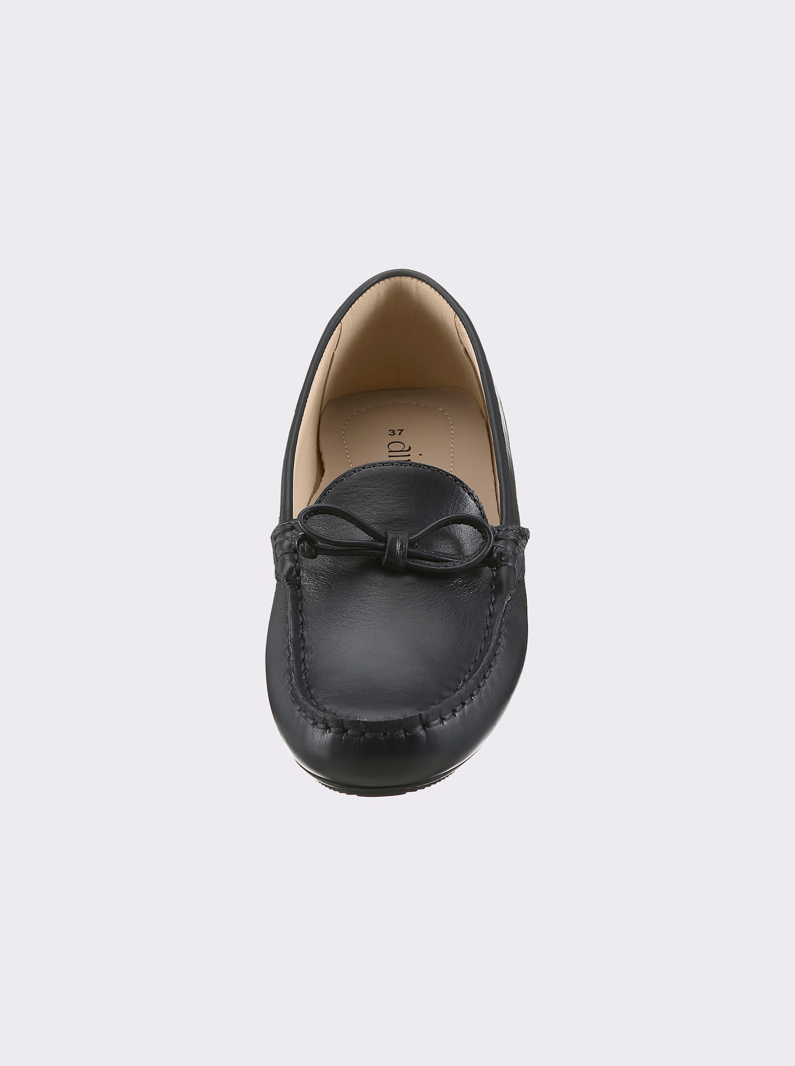 airsoft modern+ Slipper mit Dekor-Schleife - marine