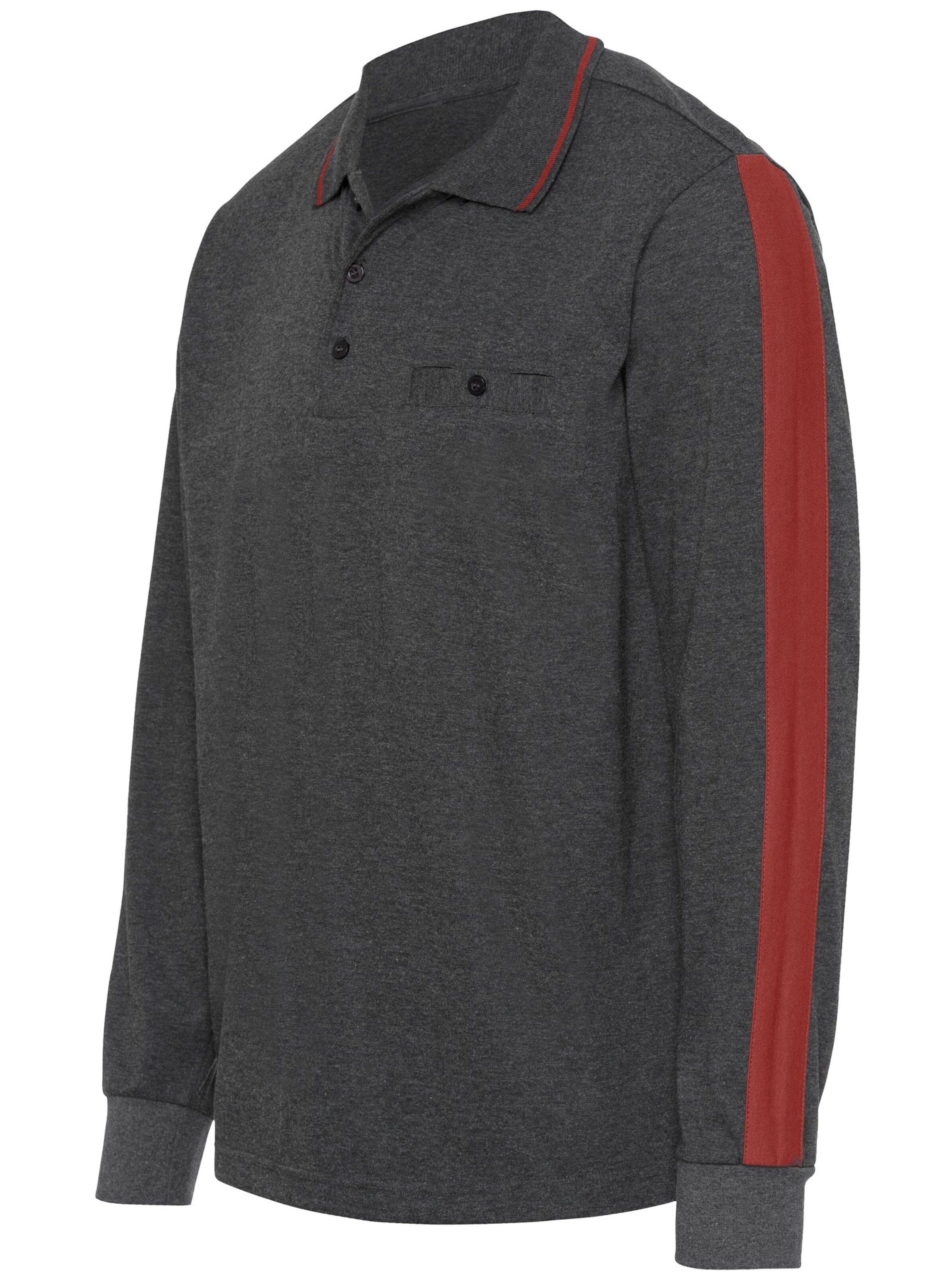 Poloshirt - anthrazit-meliert