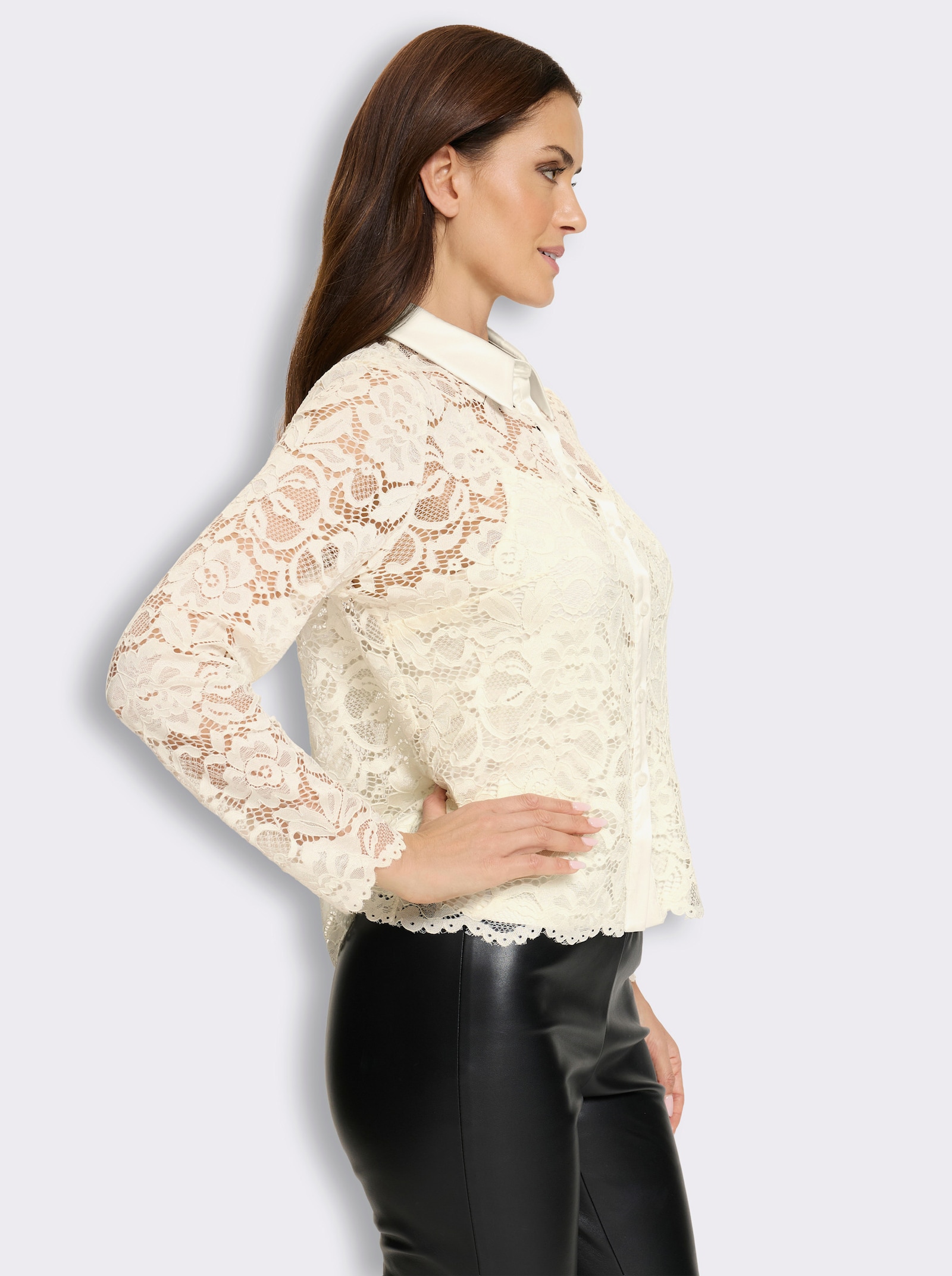 heine Spitzenbluse inklusive Top - ecru