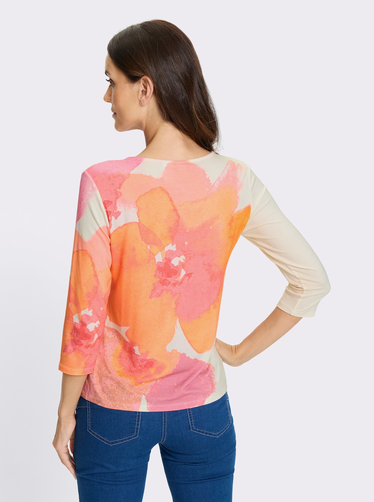 heine 3/4-Arm-Shirt - champagner-altrosa-bedruckt
