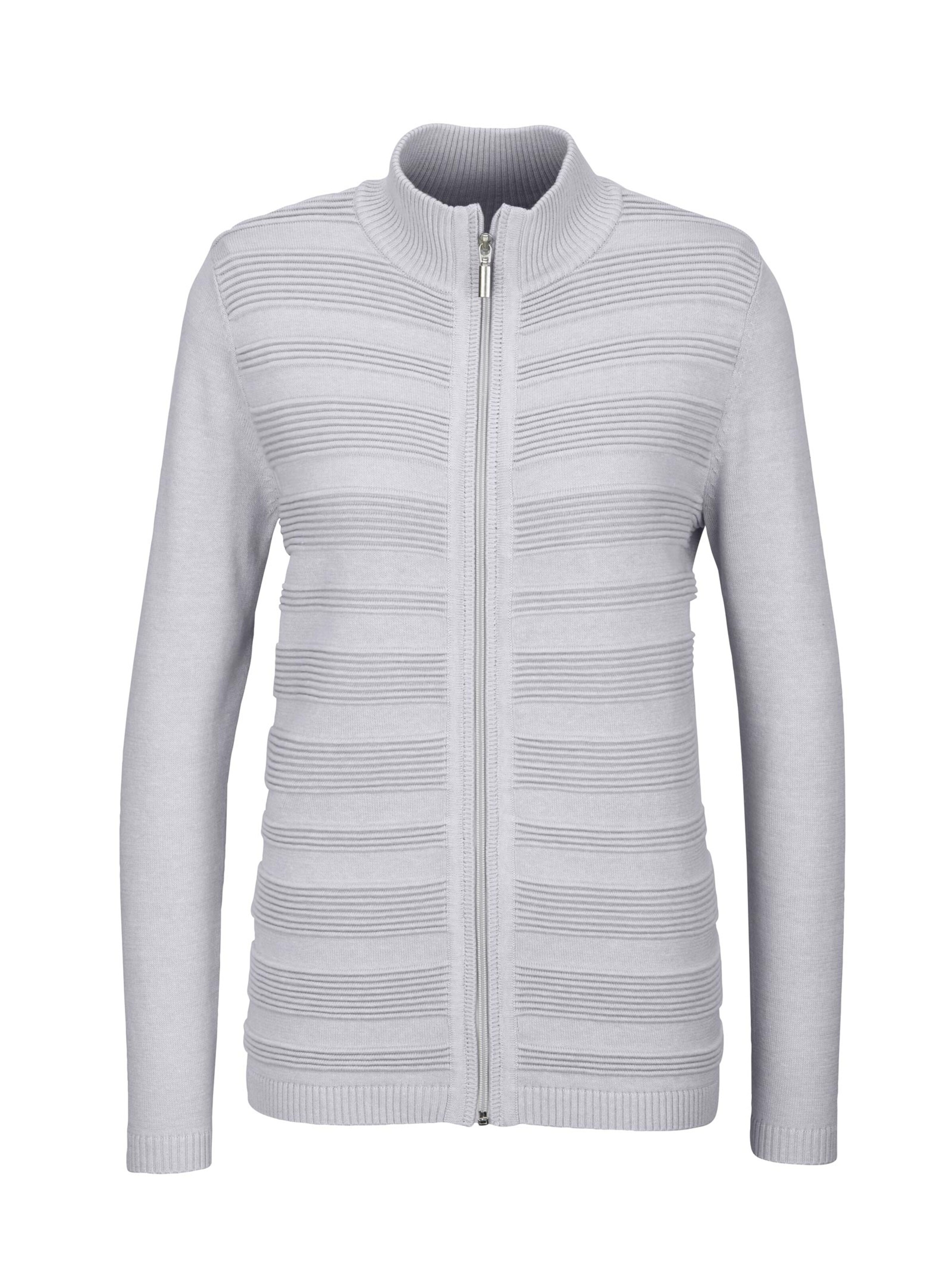 Strickjacke - hellgrau-meliert