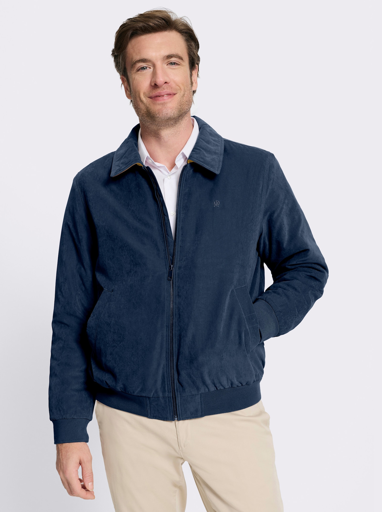 Marco Donati Blouson mit drei Innentaschen - dunkelblau