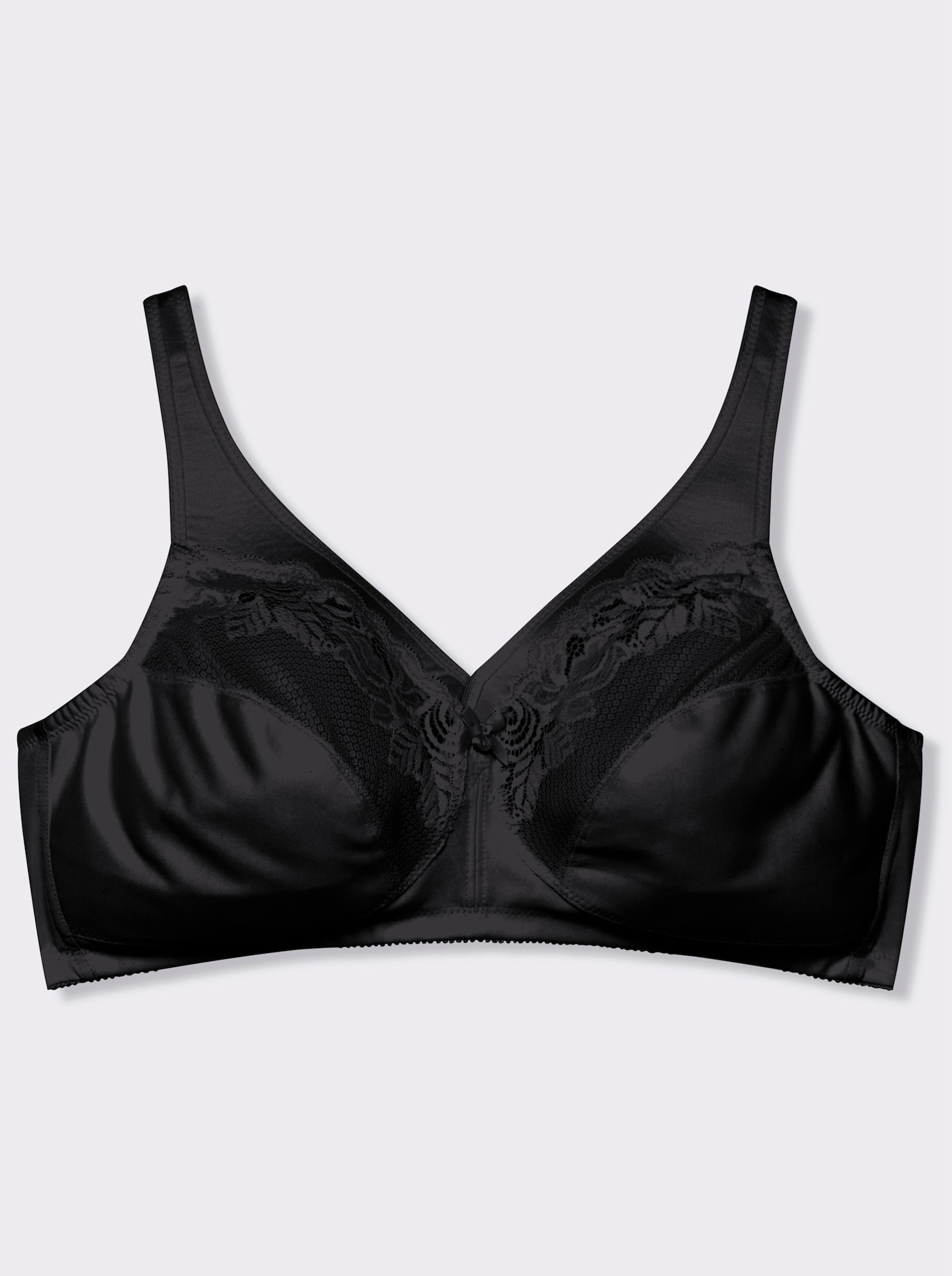 Glamorise Minimizer-BH ohne Bügel mit Spitzeneinsatz - schwarz