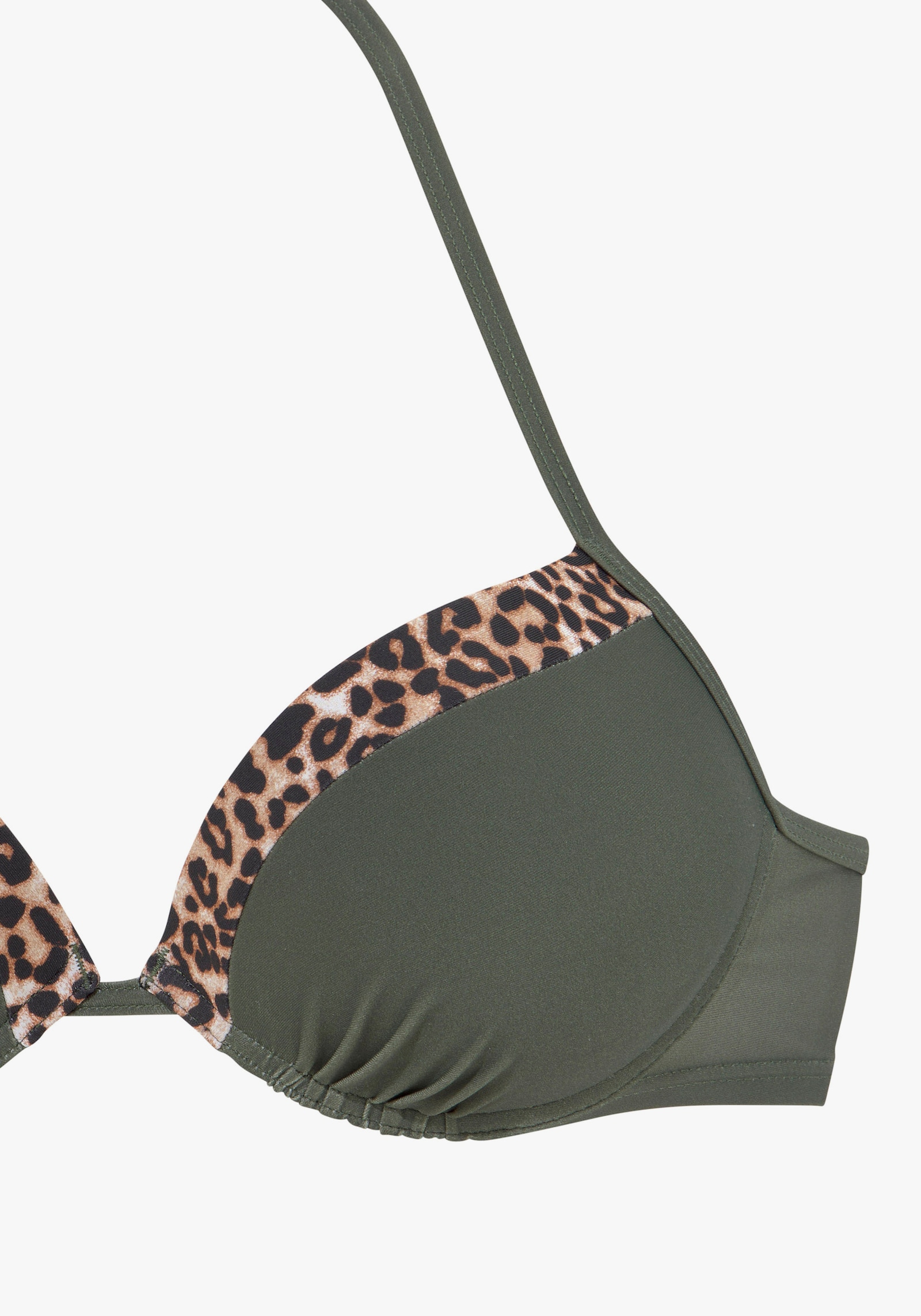 LASCANA Push-Up-Bikini-Top - oliv-leo