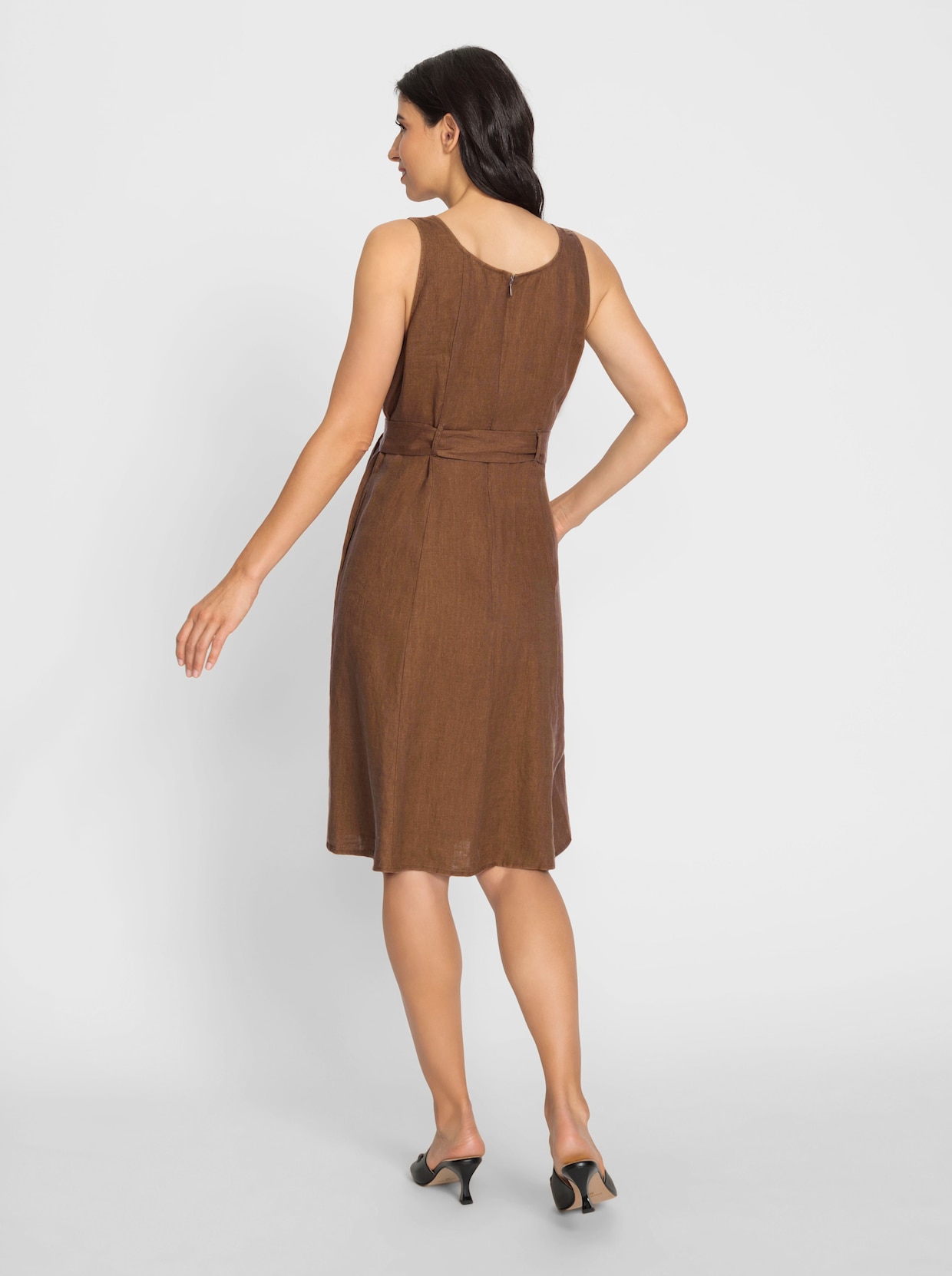 heine Robe en lin - marron