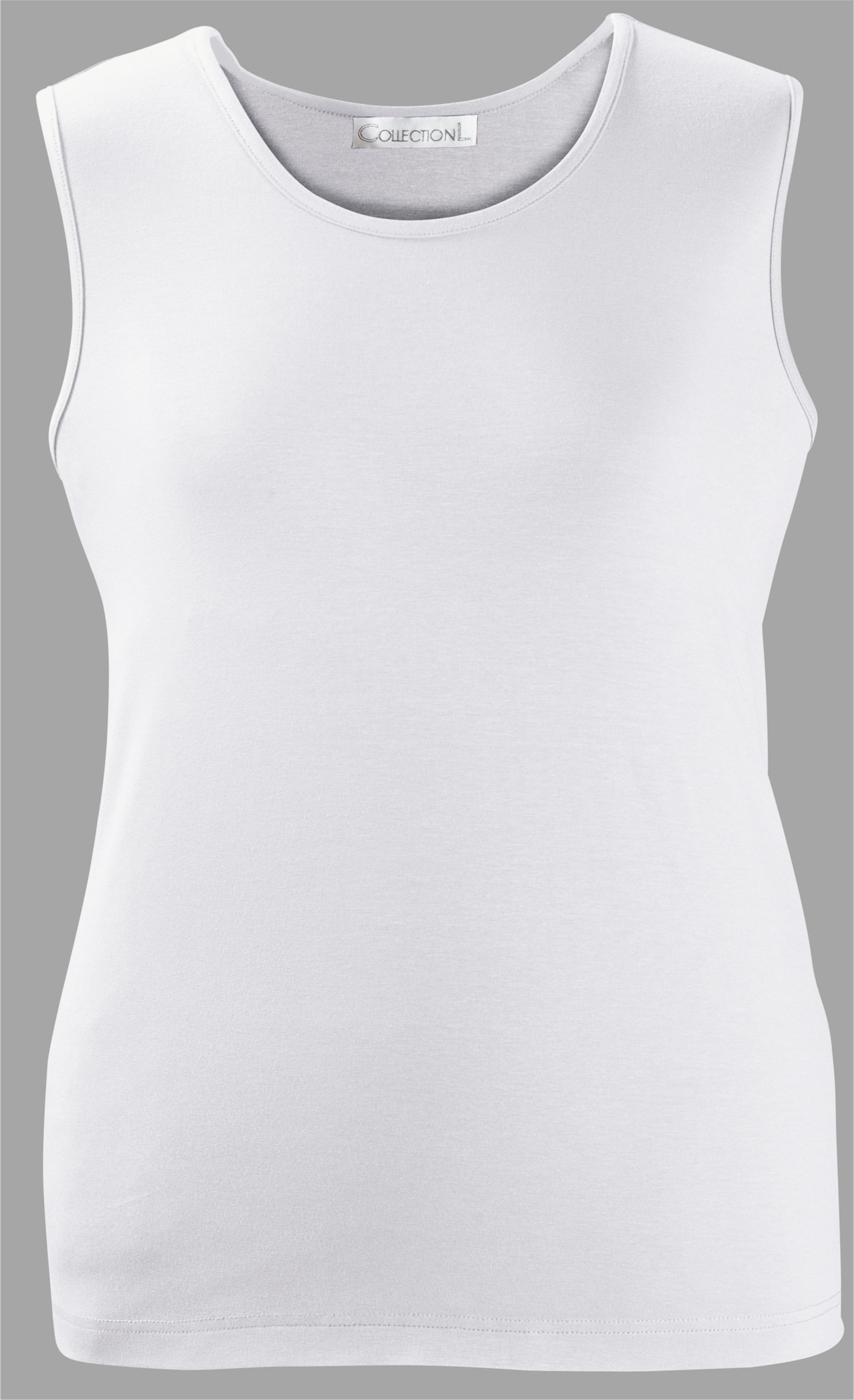 Haut à bretelles avec encolure ronde - blanc