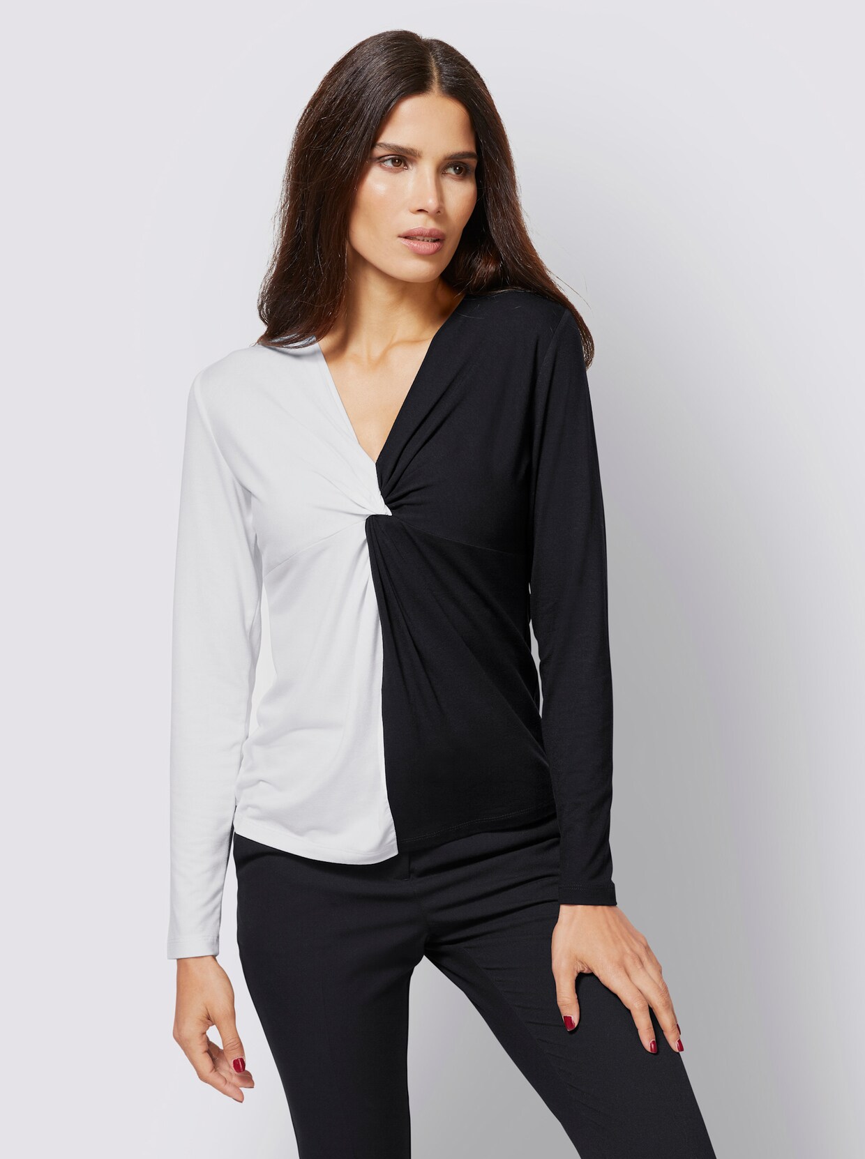heine Shirt - ecru-schwarz