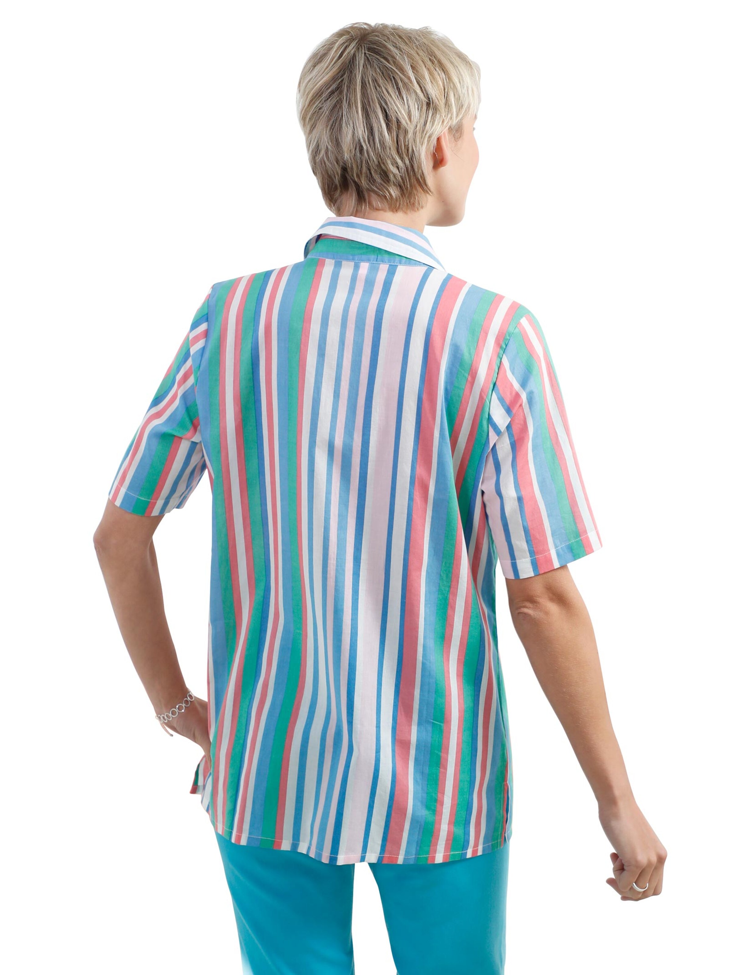 Bluse - blau-gestreift