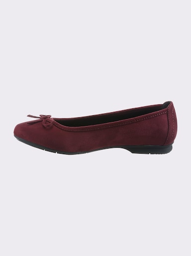 Jana Ballerina voor brede voeten - bordeaux