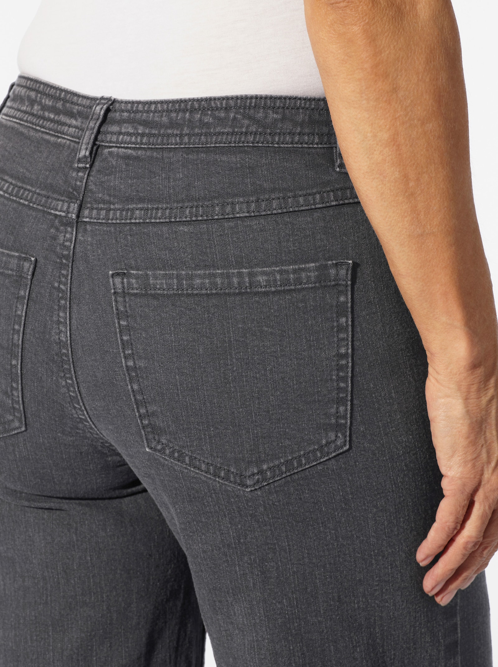 5-Pocket-Jeans mit Kontrastnähten - grey denim