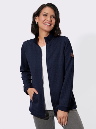 Shirtjacke mit Reißverschluss - marine