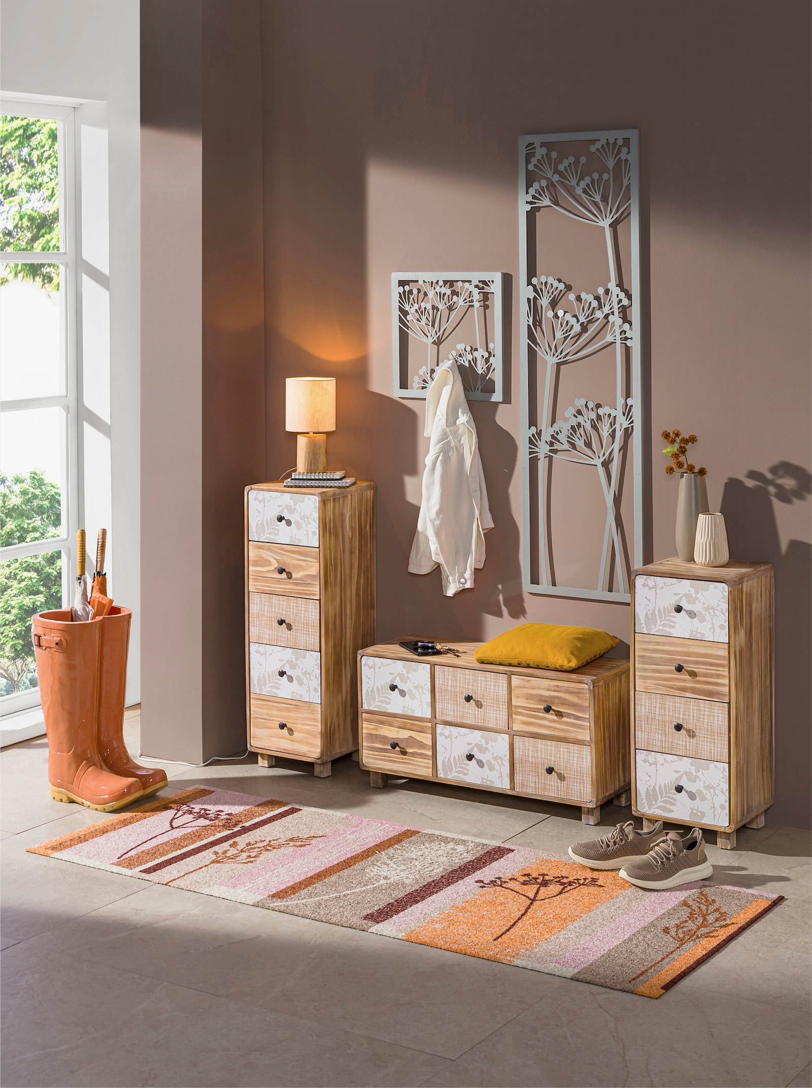 heine home Kommode - natur-altrosé