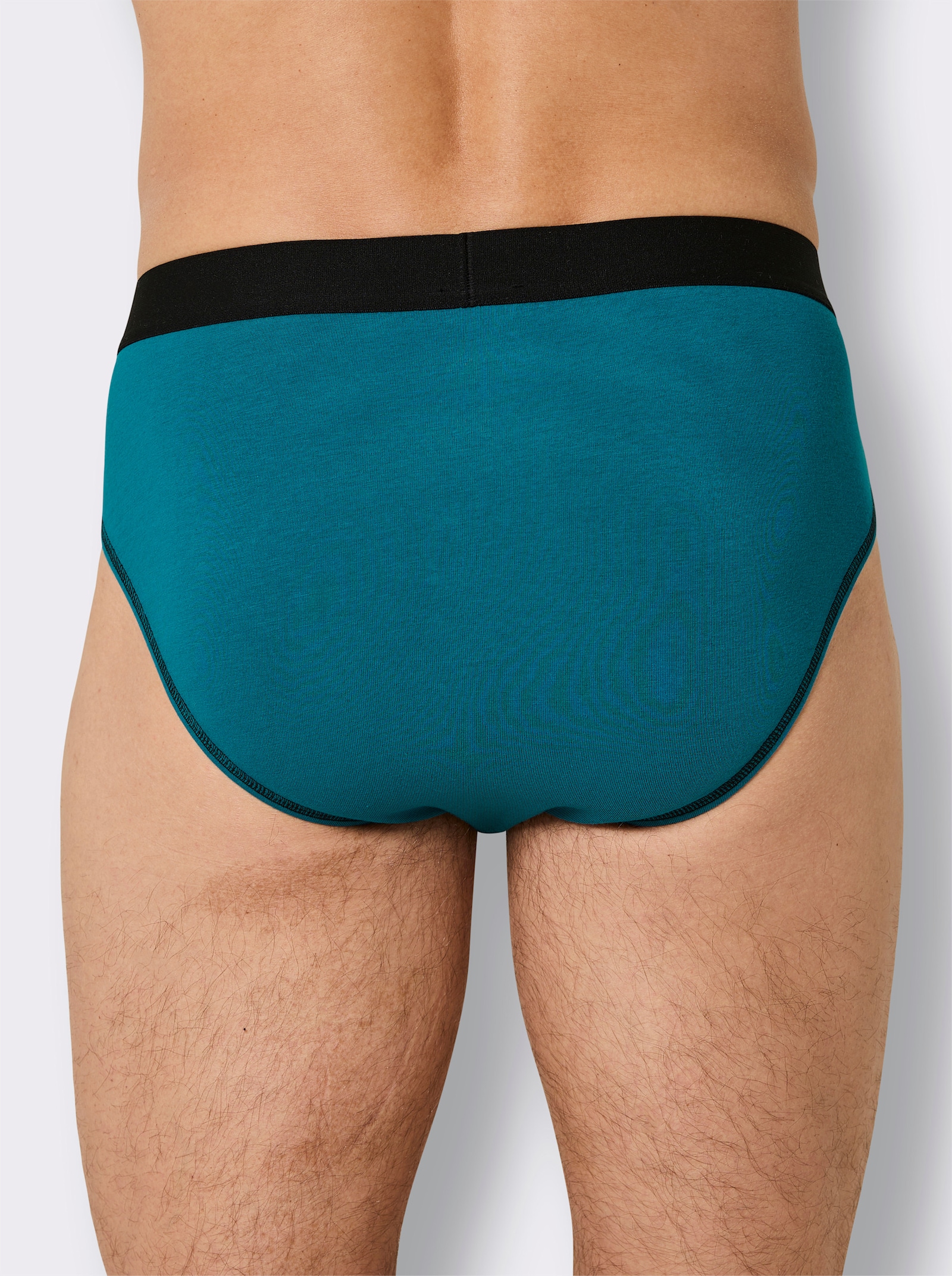 wäschepur men Slip - aquapetrol + schwarz