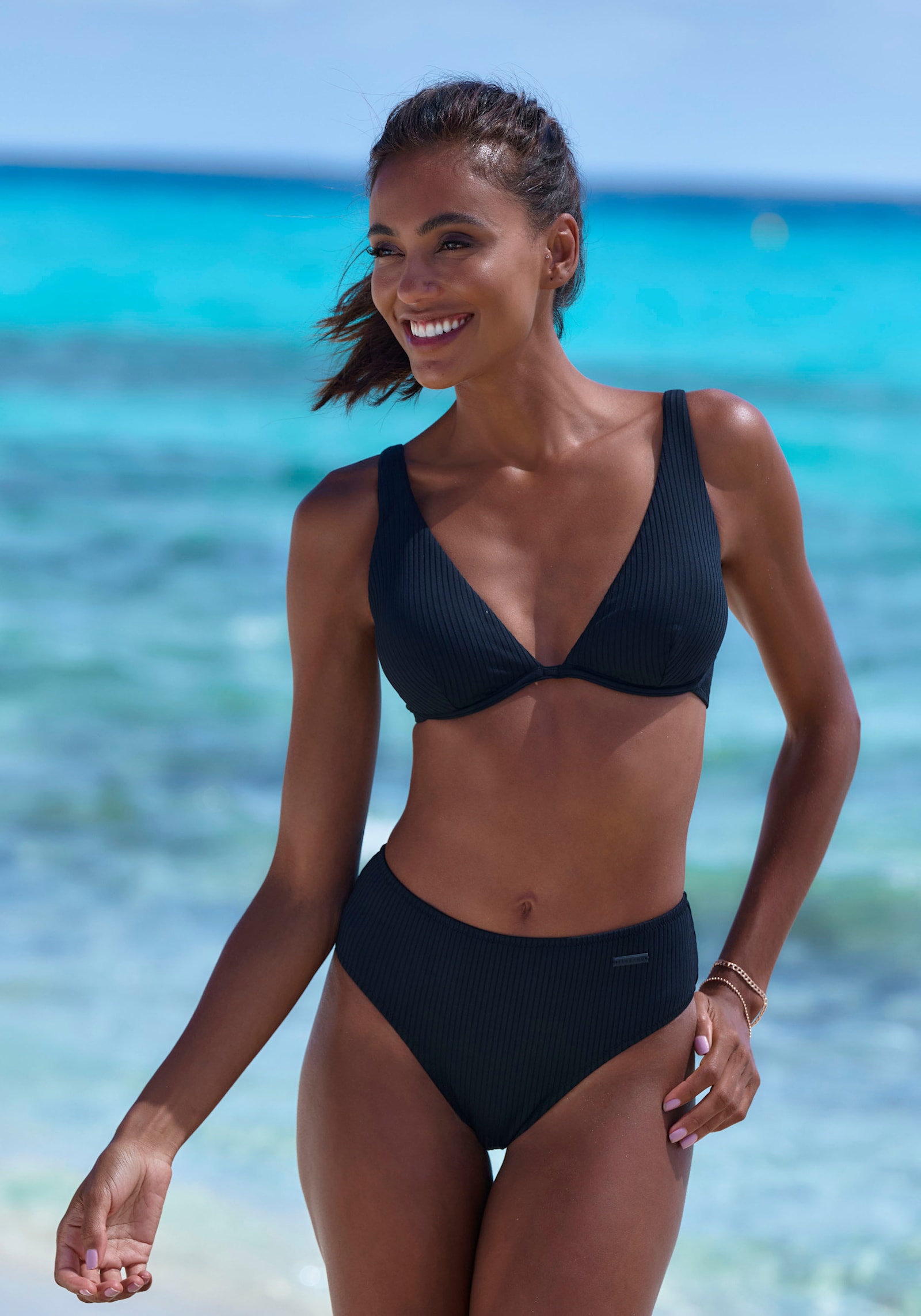 Elbsand Bügel-Bikini - schwarz