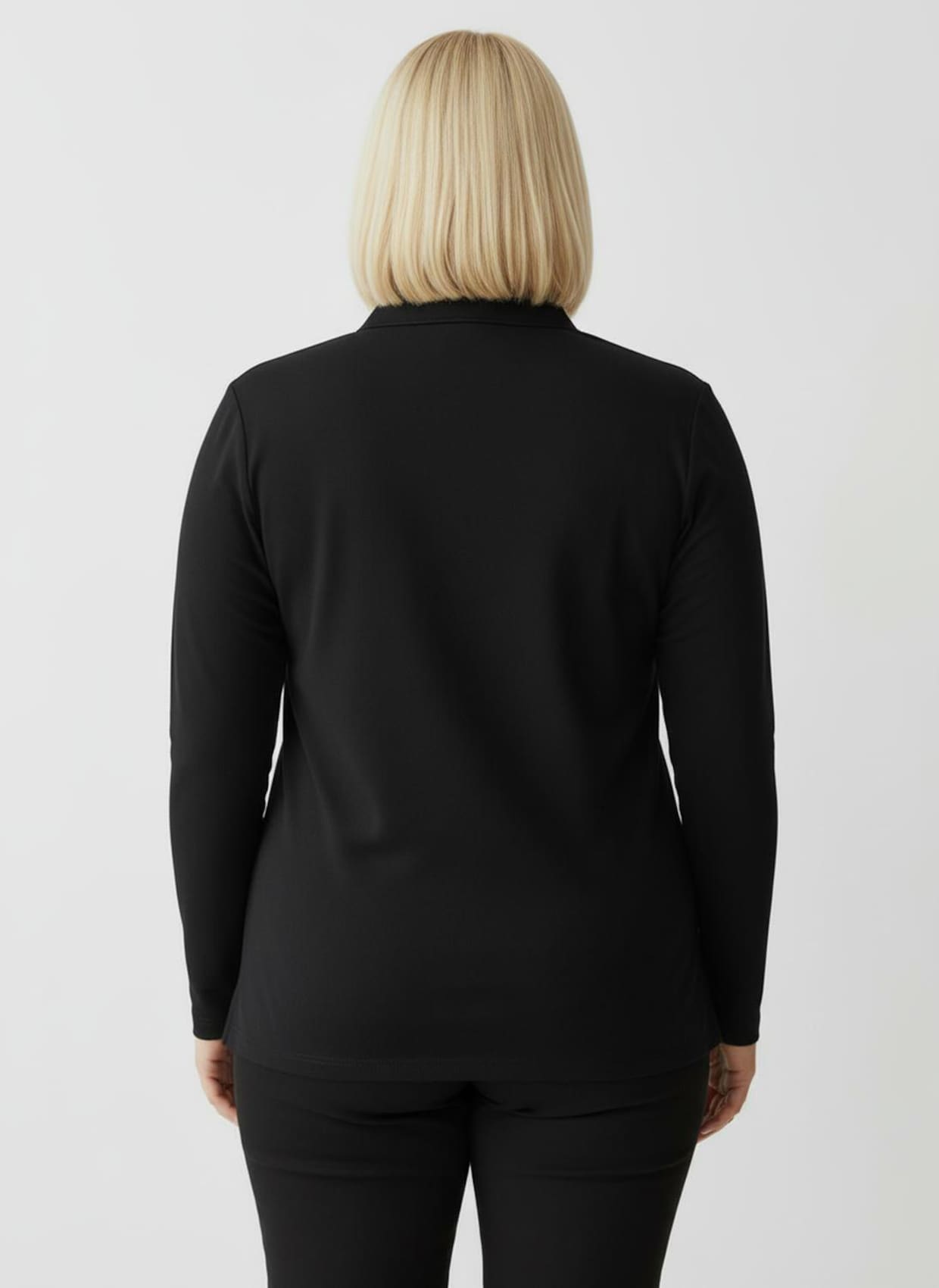 Poloshirt aus Baumwoll-Qualität - schwarz