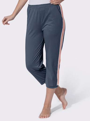 Freizeithose mit Galonstreifen - dunkelblau