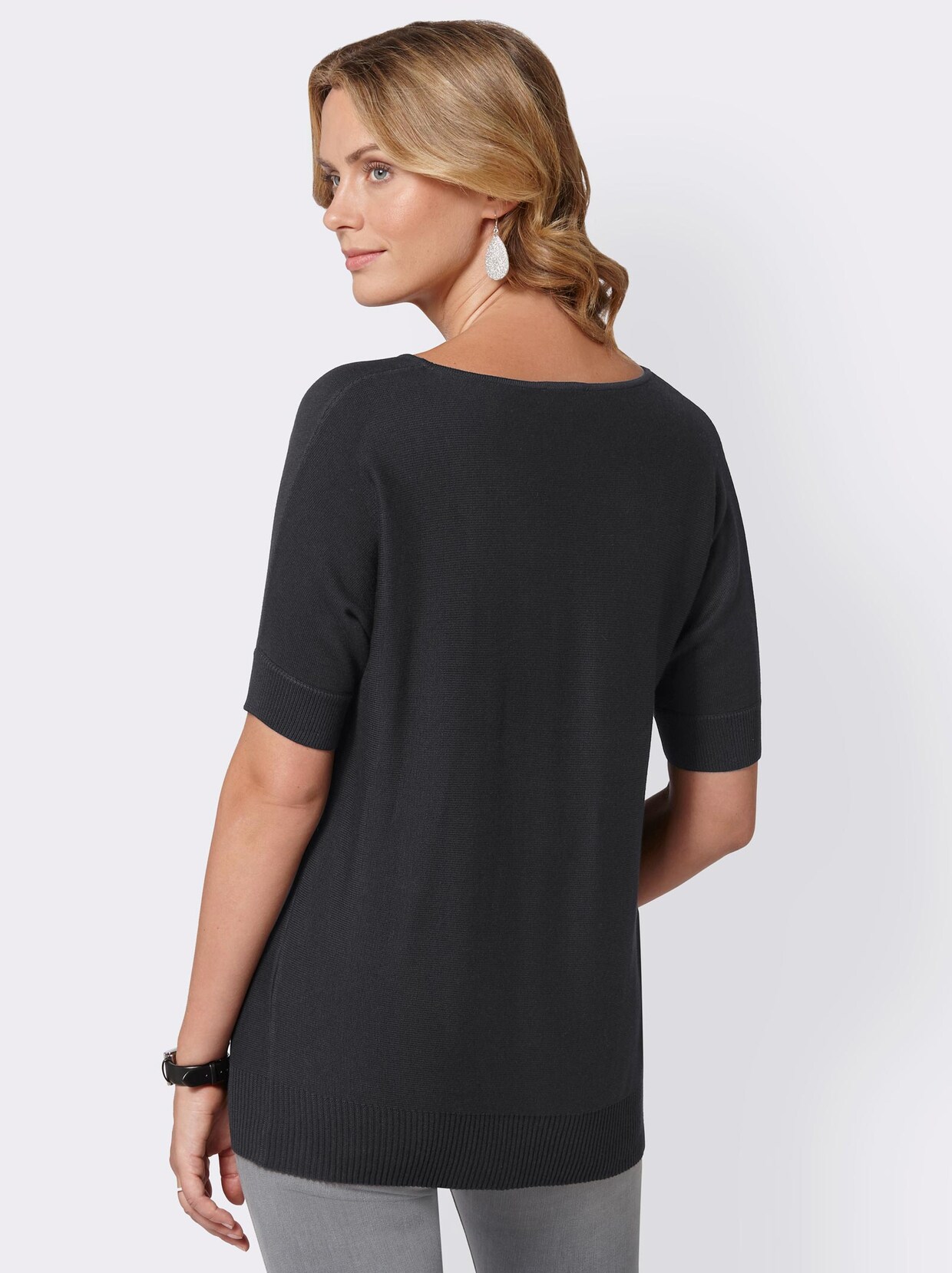 Lange pullover - zwart