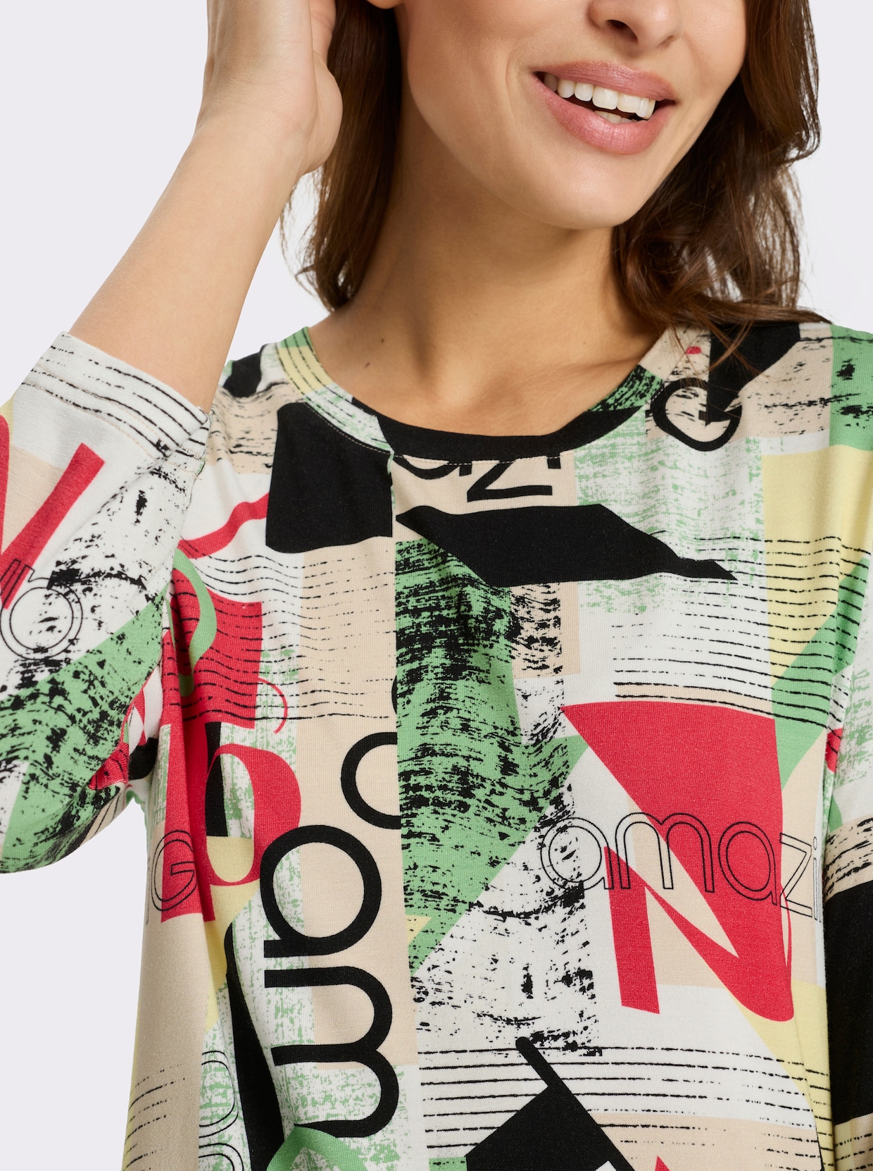 Print-Shirt - erdbeere-apfel-bedruckt