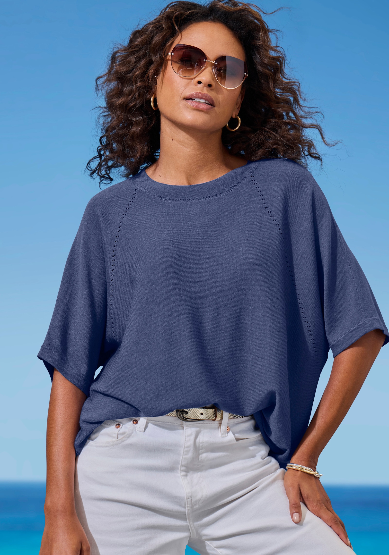 Vivance T-shirt à manches courtes - indigo